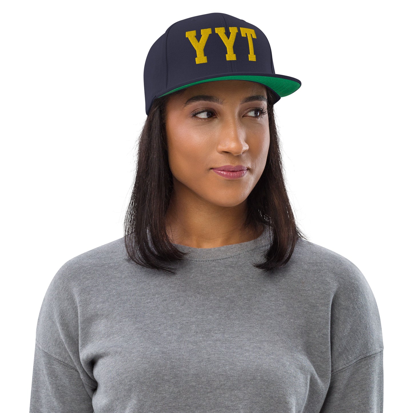 College-Style Classic Snapback Hat • Gold • YYT St. John's • YHM Designs - Image 04