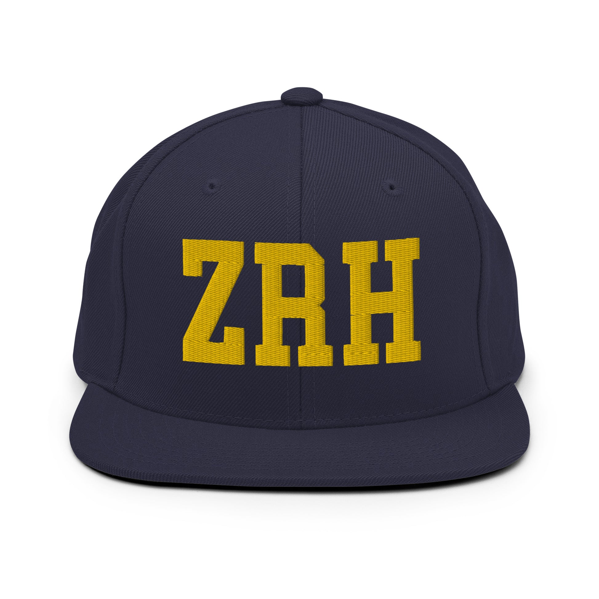 College-Style Classic Snapback Hat • Gold • ZRH Zurich • YHM Designs - Image 11