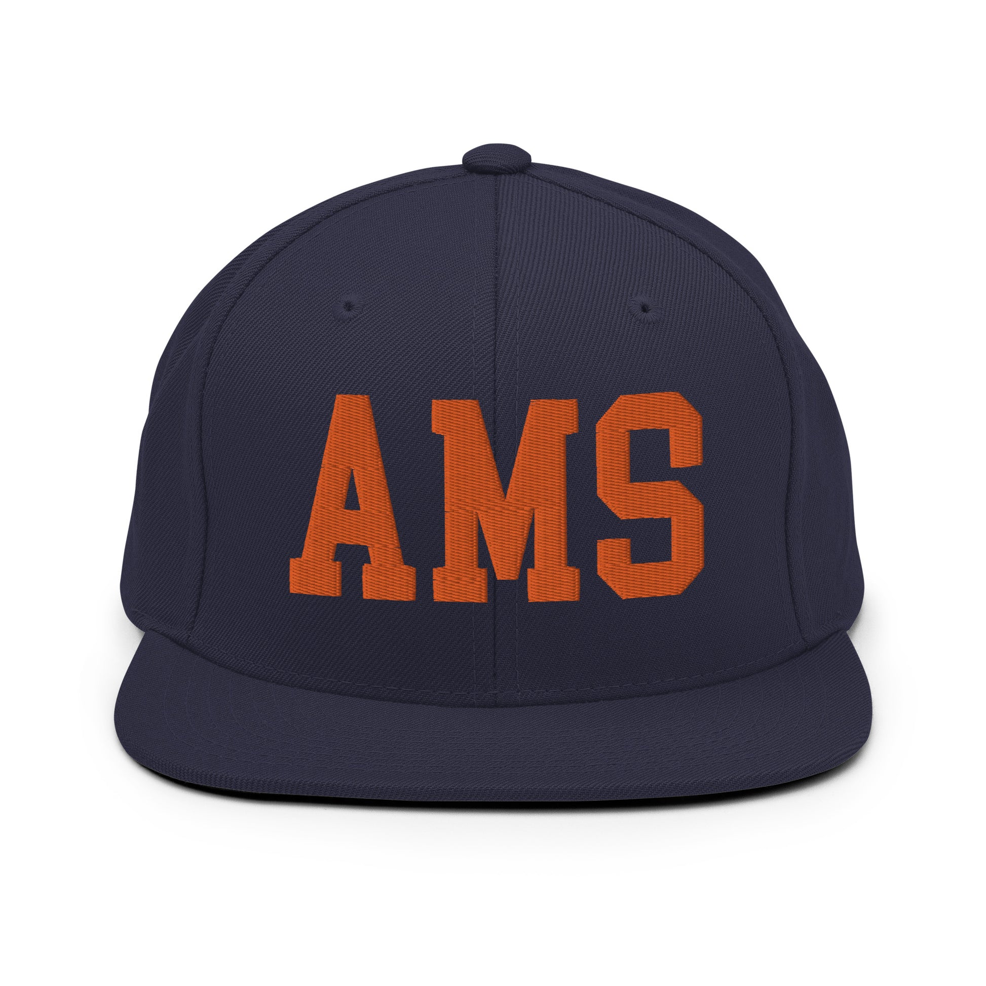 College-Style Classic Snapback Hat • Orange • AMS Amsterdam • YHM Designs - Image 19