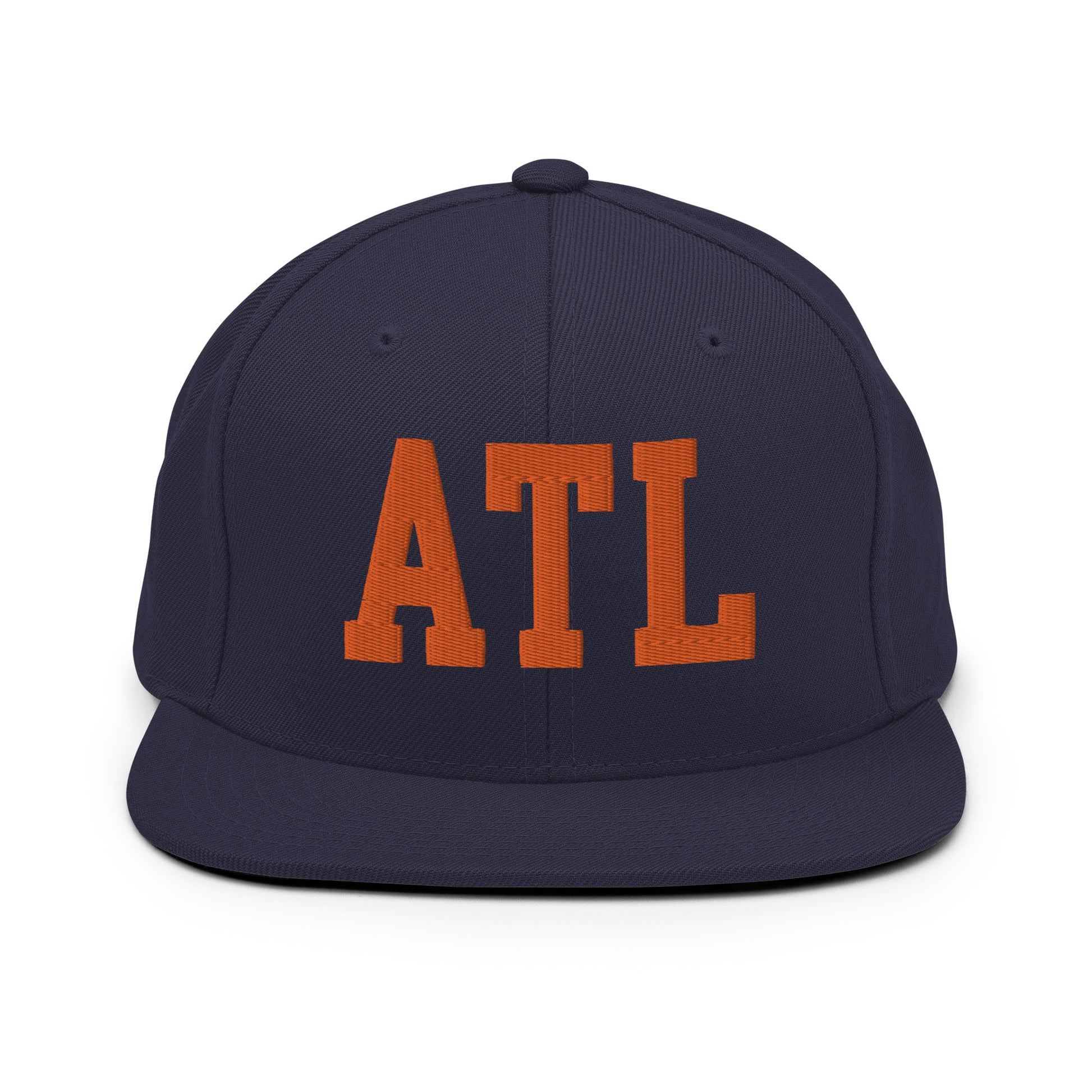 College-Style Classic Snapback Hat • Orange • ATL Atlanta • YHM Designs - Image 19