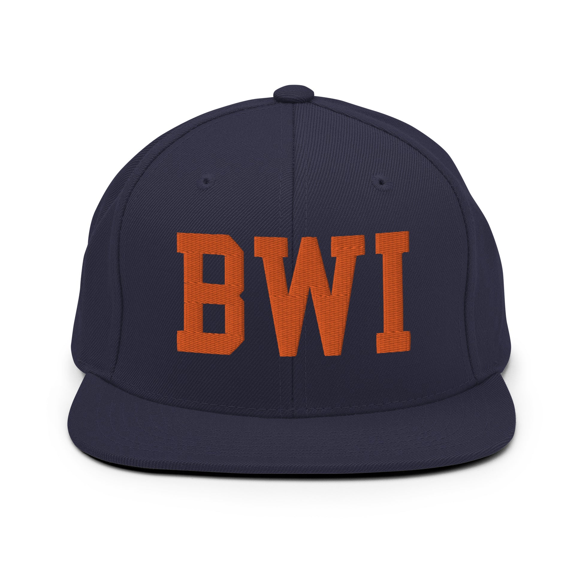 College-Style Classic Snapback Hat • Orange • BWI Baltimore • YHM Designs - Image 19