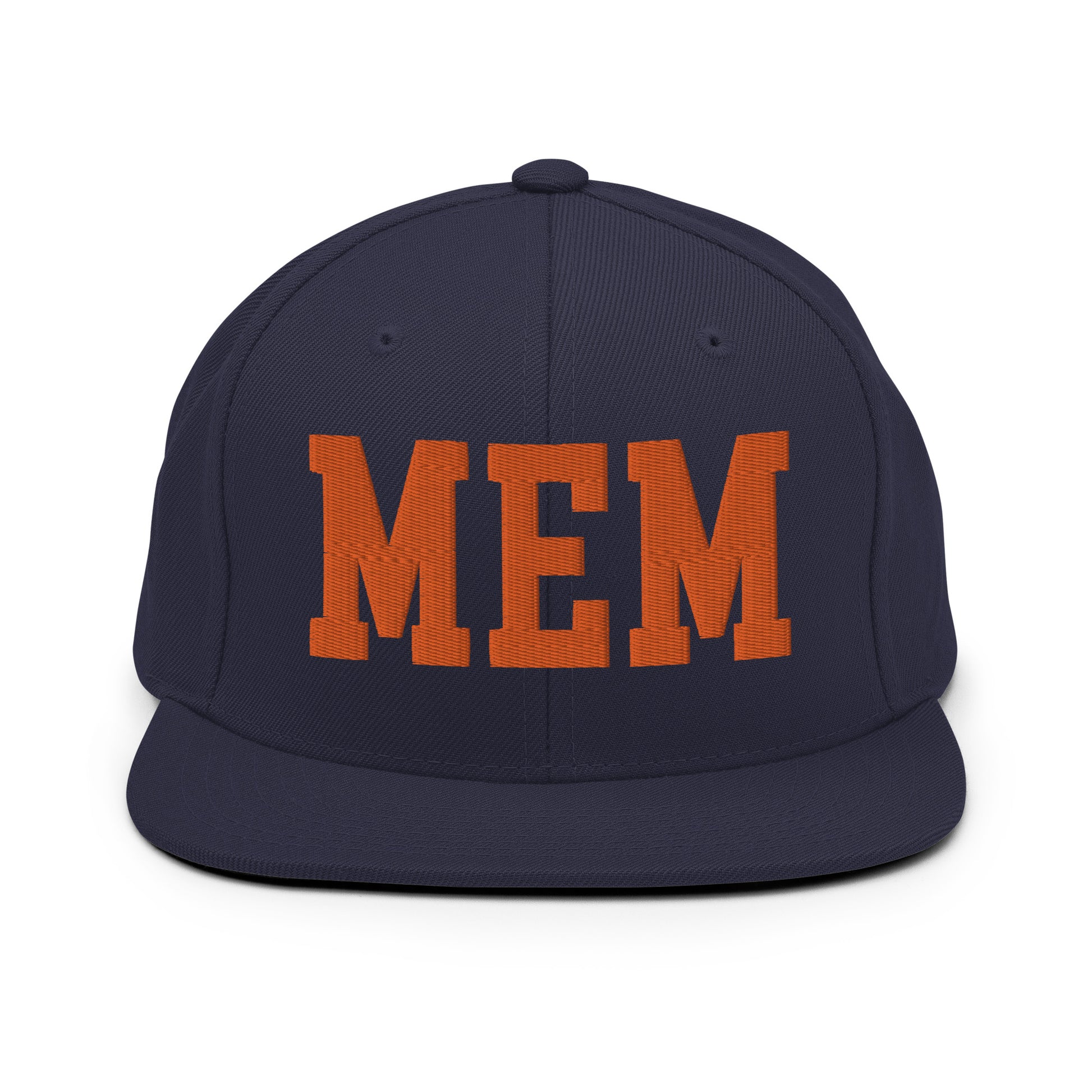 College-Style Classic Snapback Hat • Orange • MEM Memphis • YHM Designs - Image 19