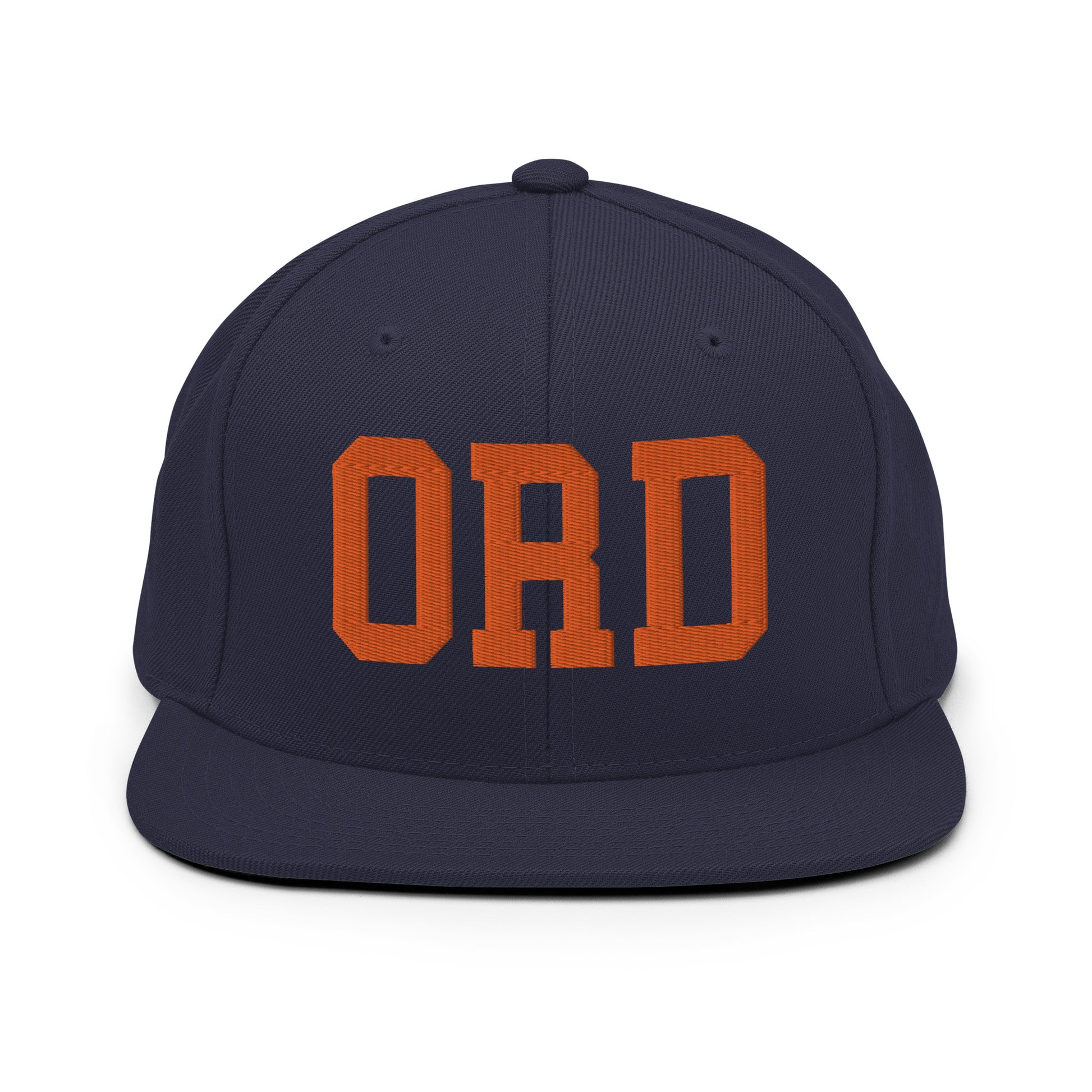 College-Style Classic Snapback Hat • Orange • ORD Chicago • YHM Designs - Image 19