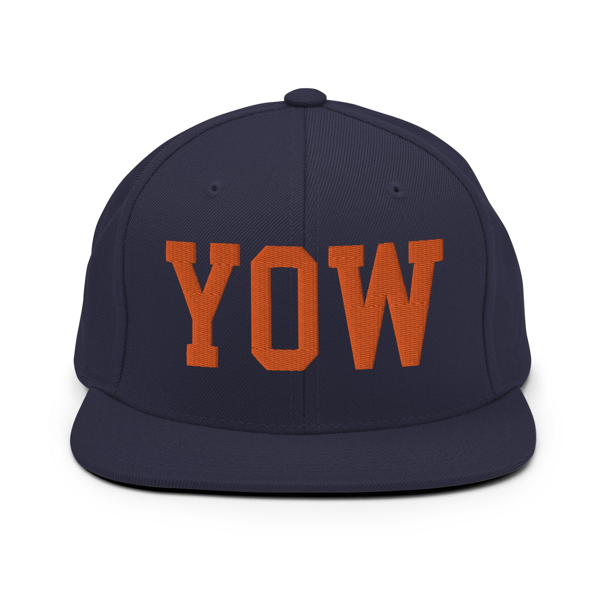 College-Style Classic Snapback Hat • Orange • YOW Ottawa • YHM Designs - Image 19