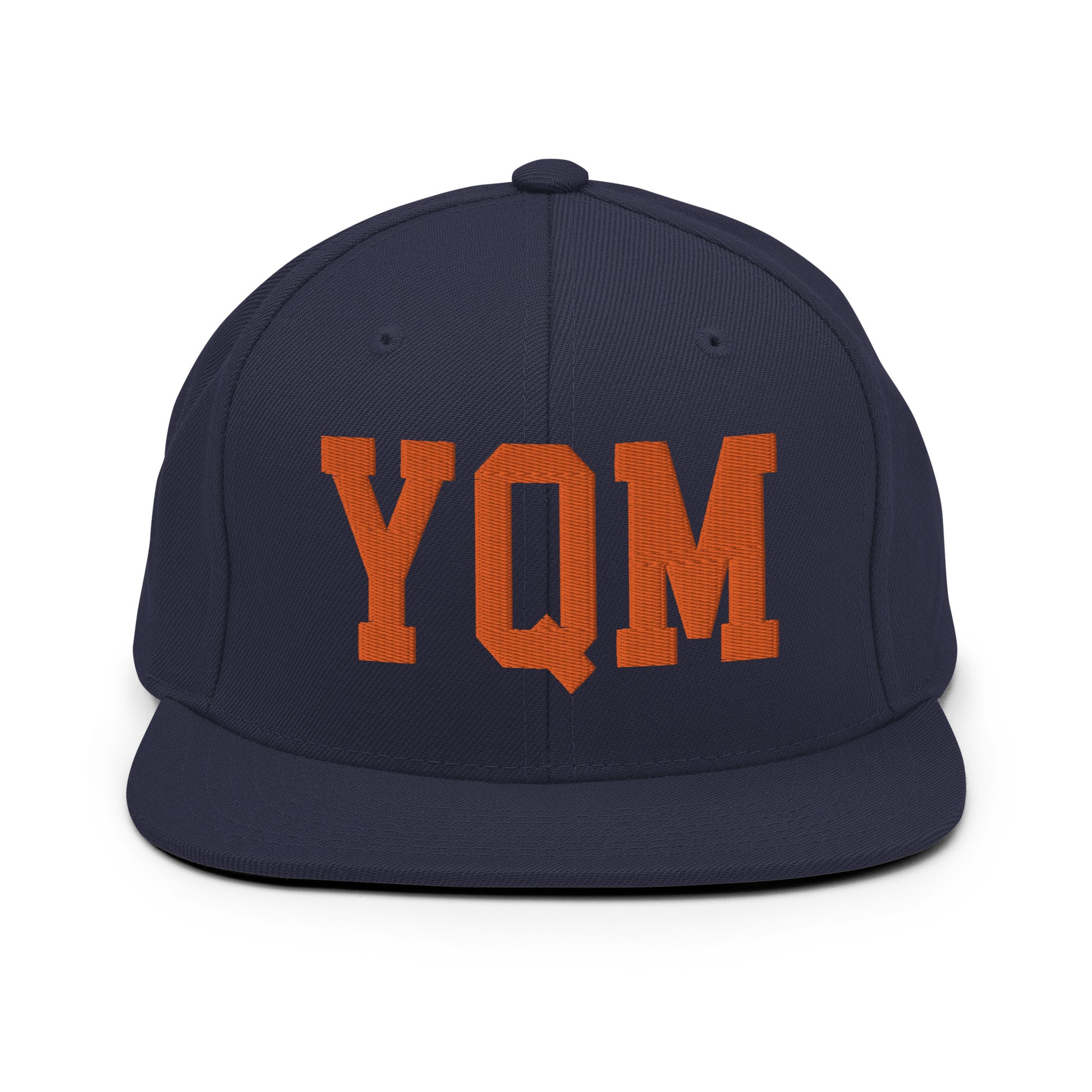 College-Style Classic Snapback Hat • Orange • YQM Moncton • YHM Designs - Image 19