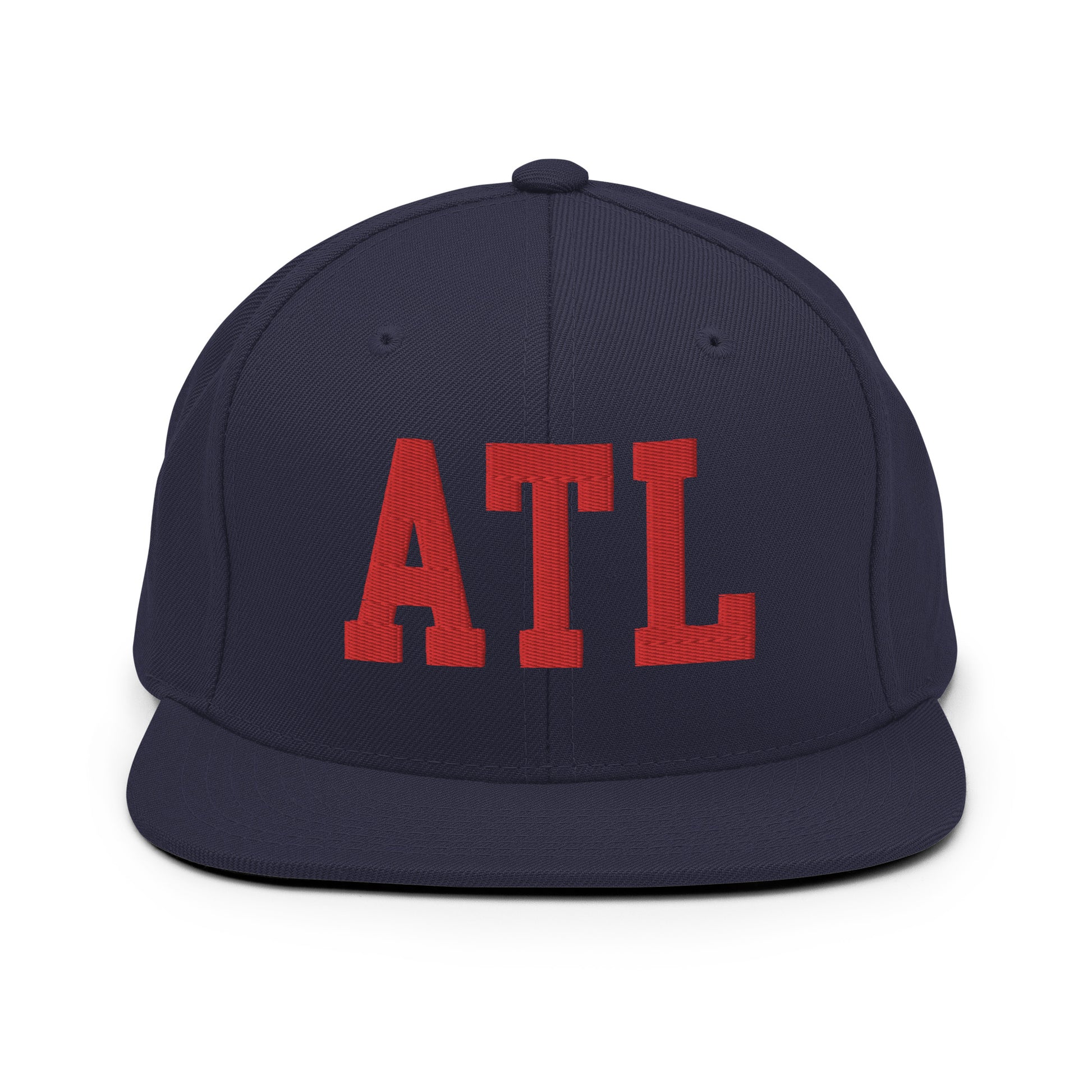 College-Style Classic Snapback Hat • Red • ATL Atlanta • YHM Designs - Image 15