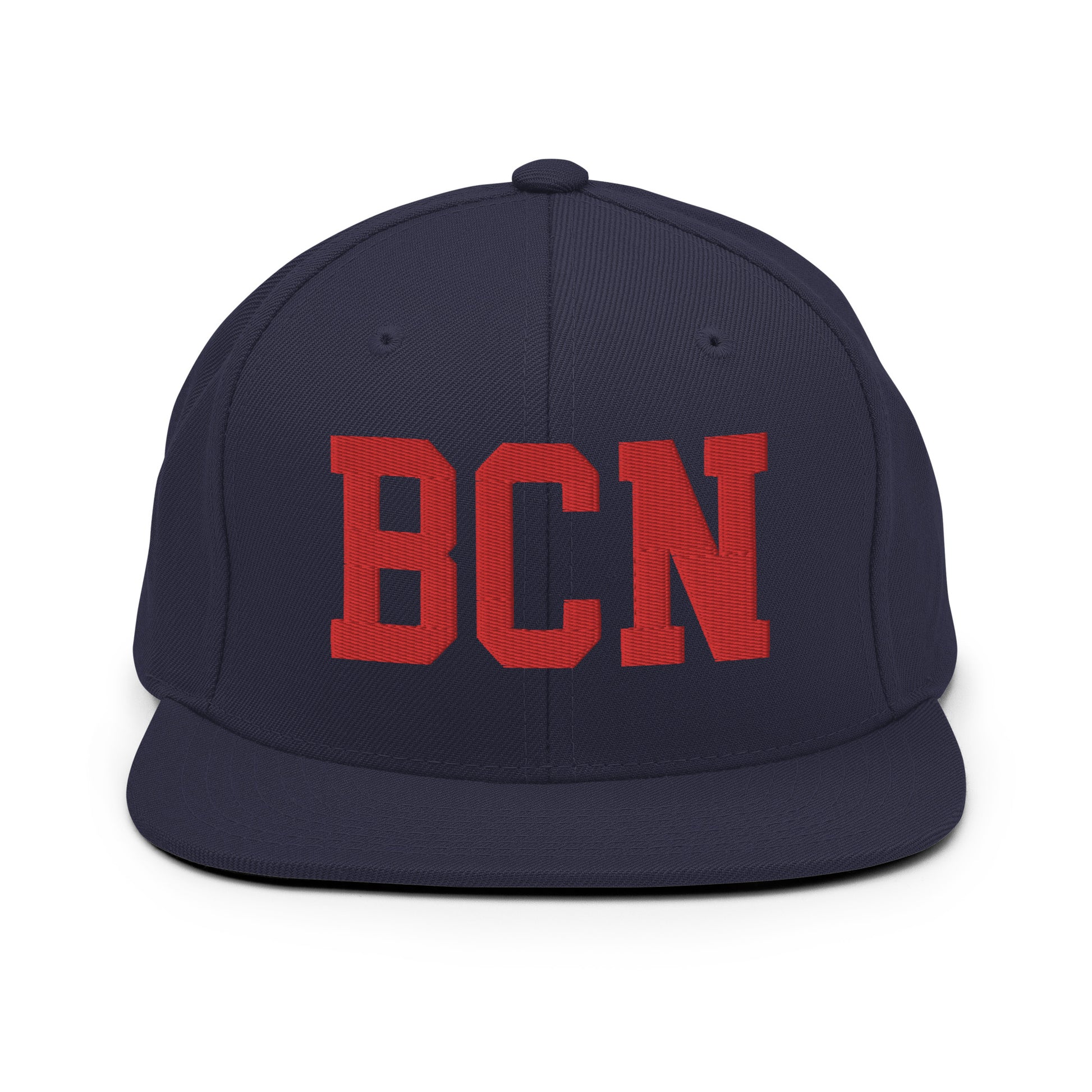 College-Style Classic Snapback Hat • Red • BCN Barcelona • YHM Designs - Image 15