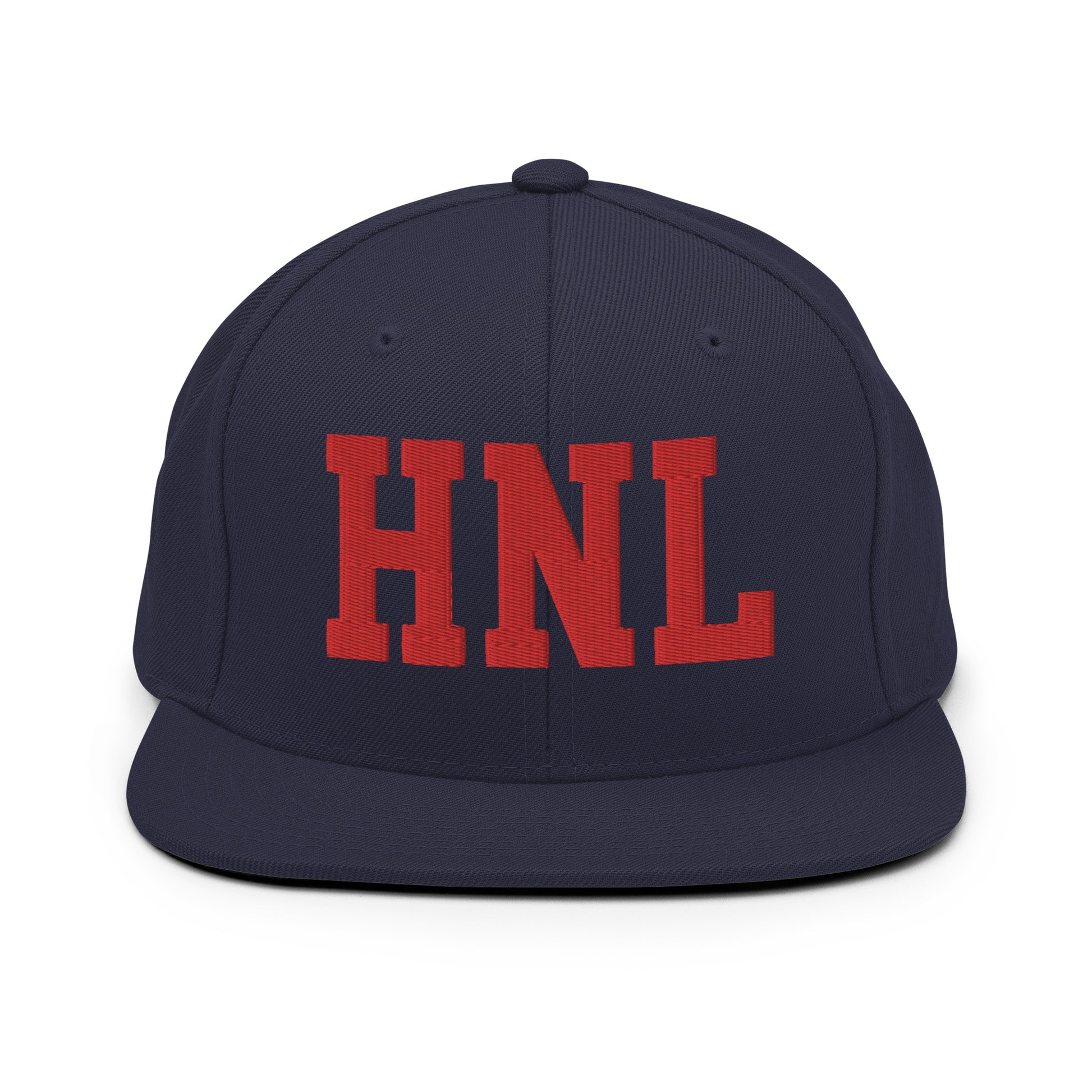 College-Style Classic Snapback Hat • Red • HNL Honolulu • YHM Designs - Image 15