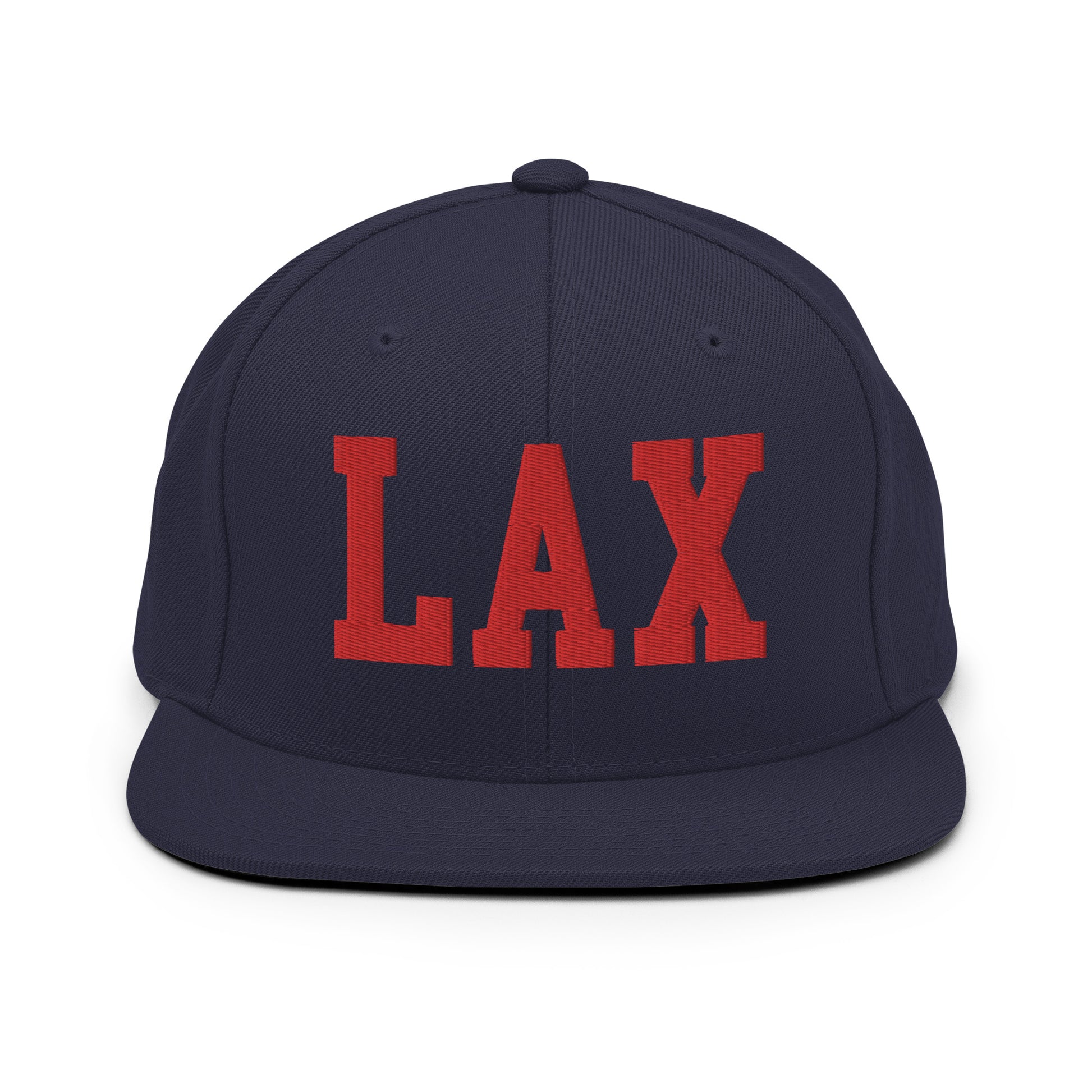 College-Style Classic Snapback Hat • Red • LAX Los Angeles • YHM Designs - Image 15