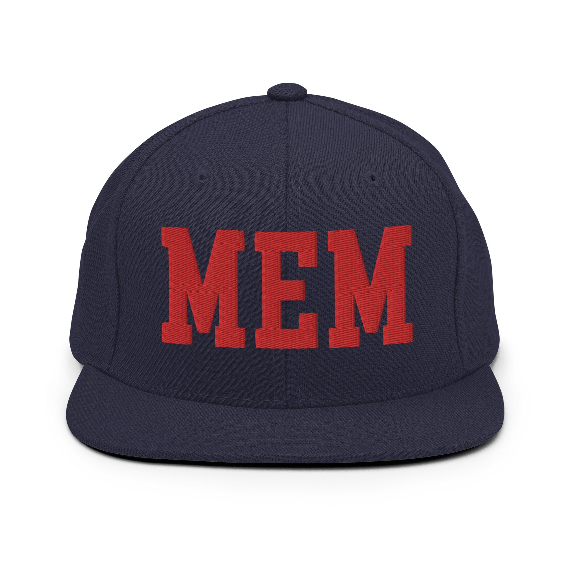 College-Style Classic Snapback Hat • Red • MEM Memphis • YHM Designs - Image 15