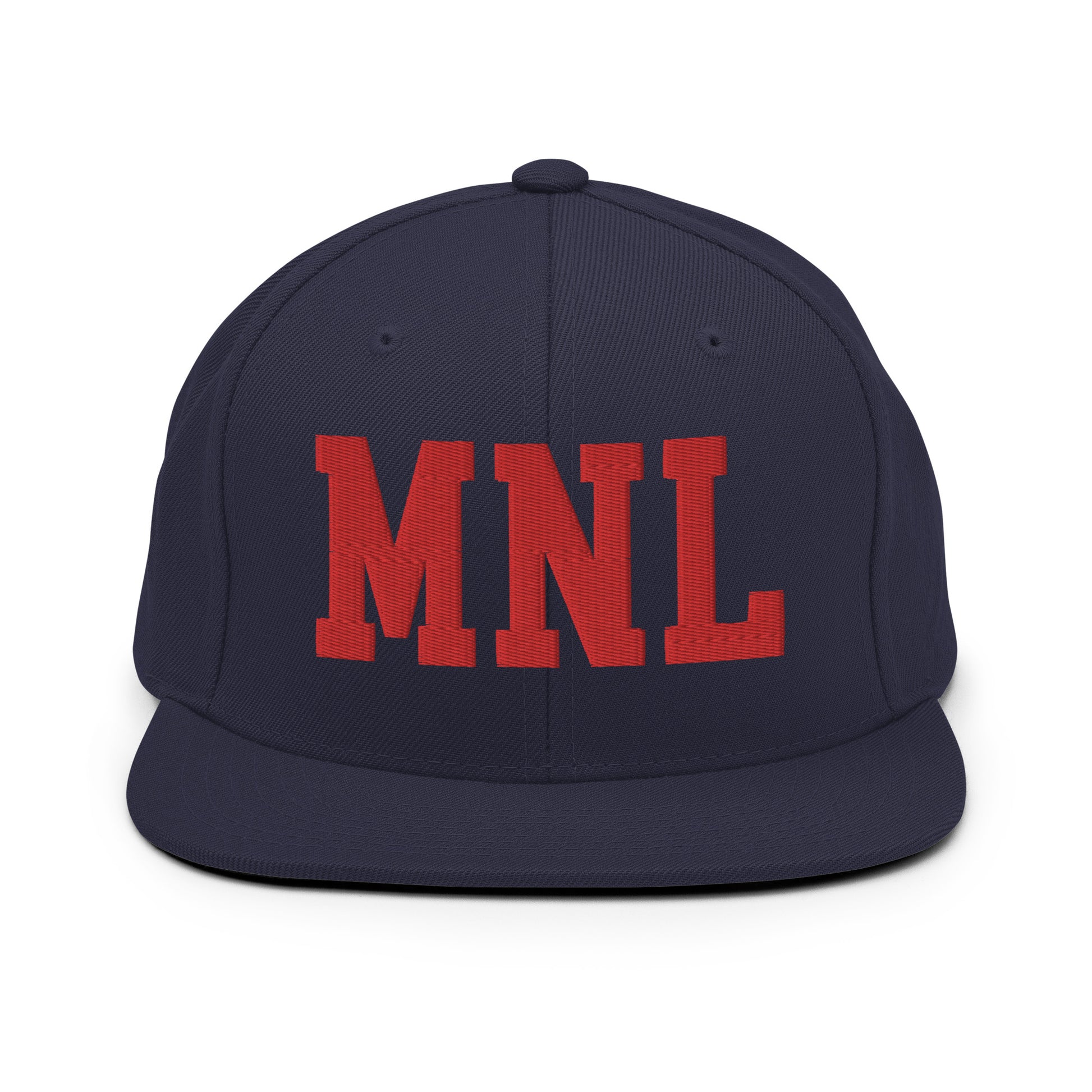 College-Style Classic Snapback Hat • Red • MNL Manila • YHM Designs - Image 15