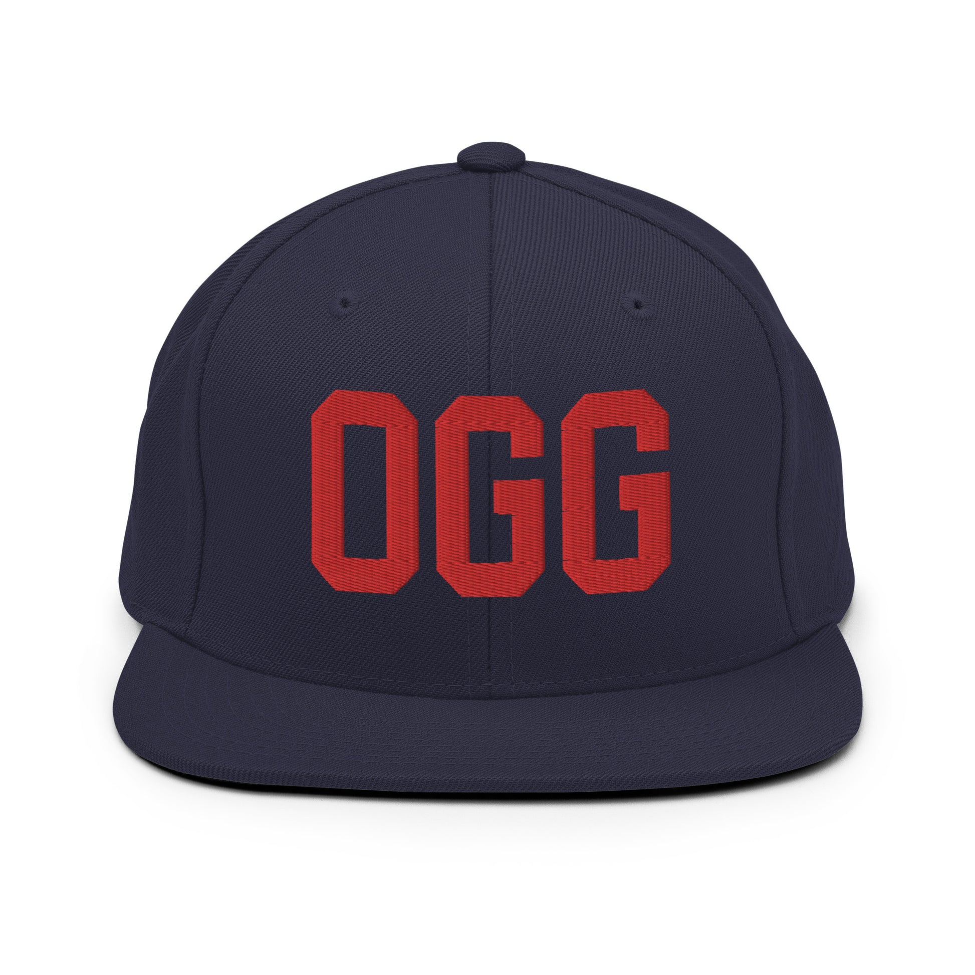 College-Style Classic Snapback Hat • Red • OGG Maui Souvenir • YHM Designs - Image 15