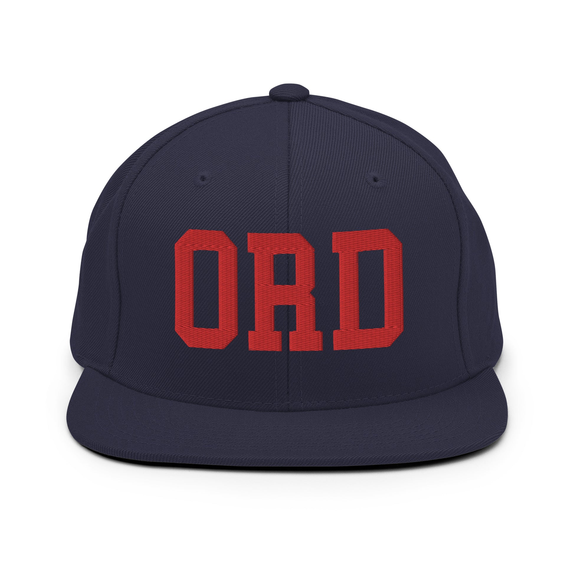 College-Style Classic Snapback Hat • Red • ORD Chicago • YHM Designs - Image 15