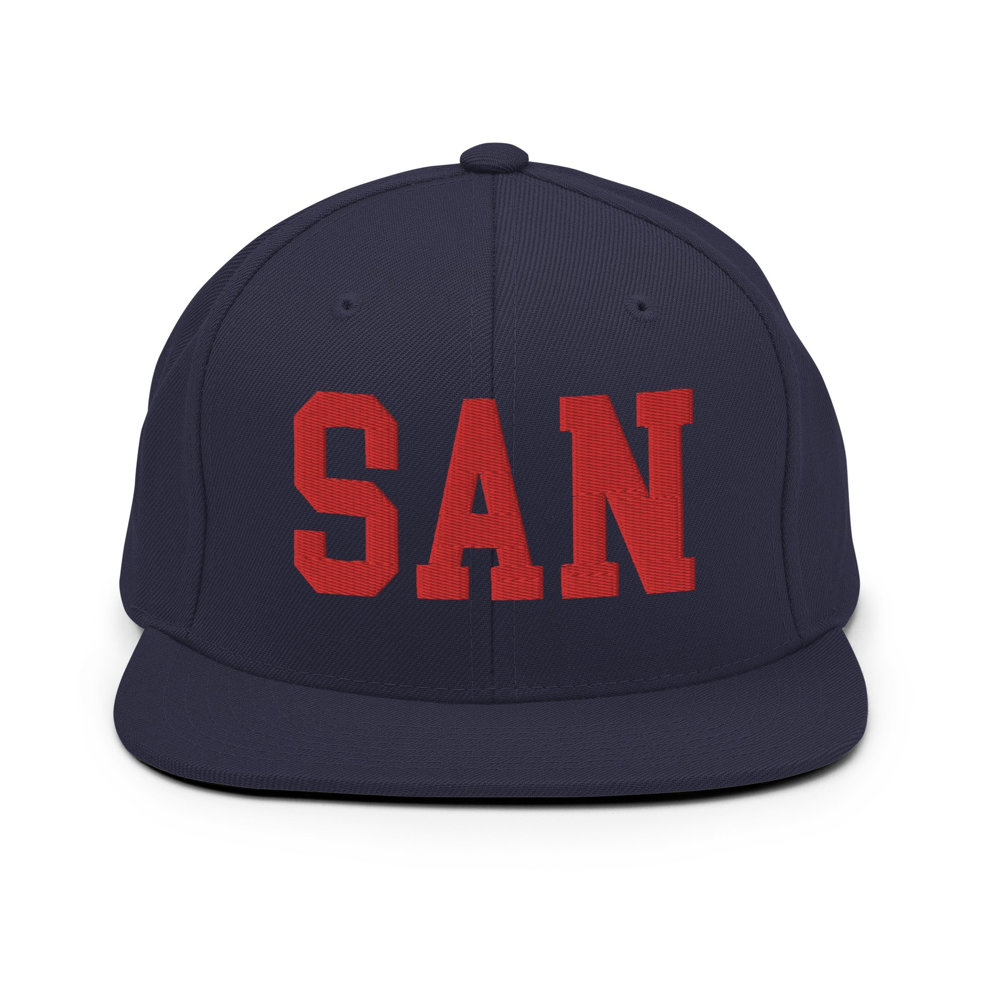 College-Style Classic Snapback Hat • Red • SAN San Diego • YHM Designs - Image 15