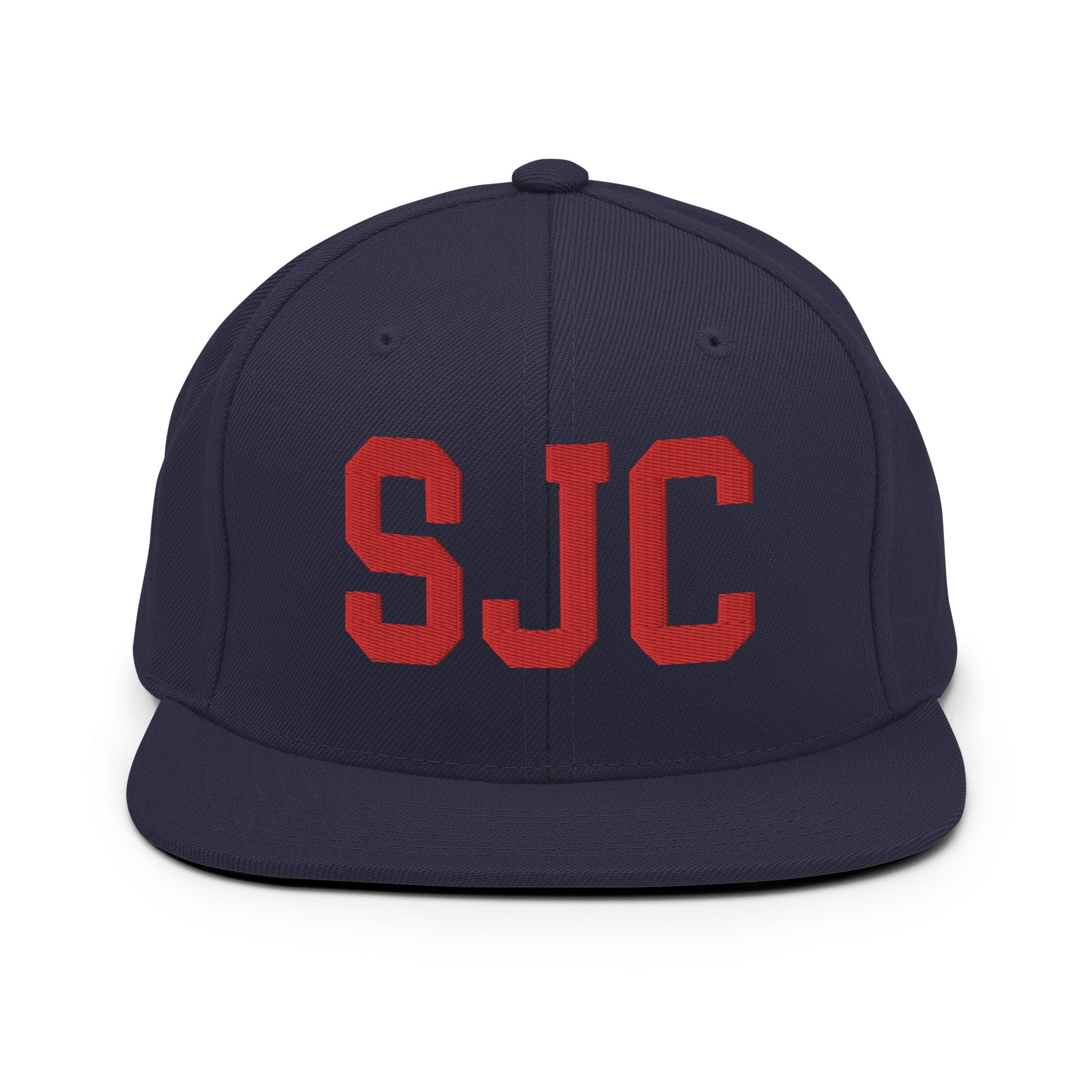 College-Style Classic Snapback Hat • Red • SJC San Jose • YHM Designs - Image 15