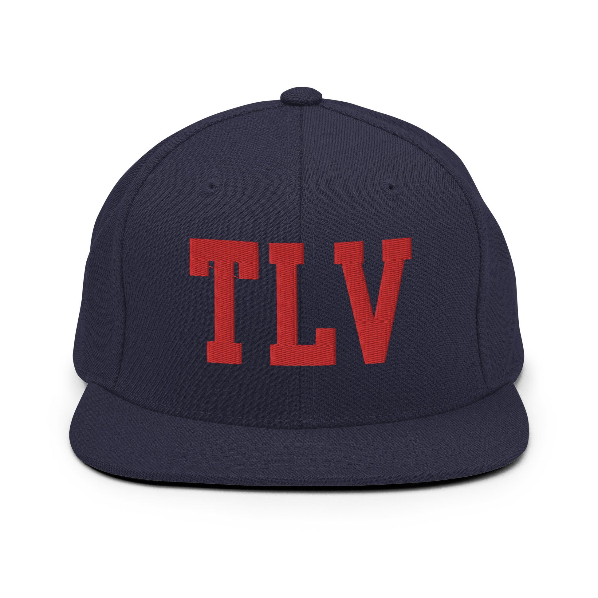 College-Style Classic Snapback Hat • Red • TLV Tel Aviv • YHM Designs - Image 15