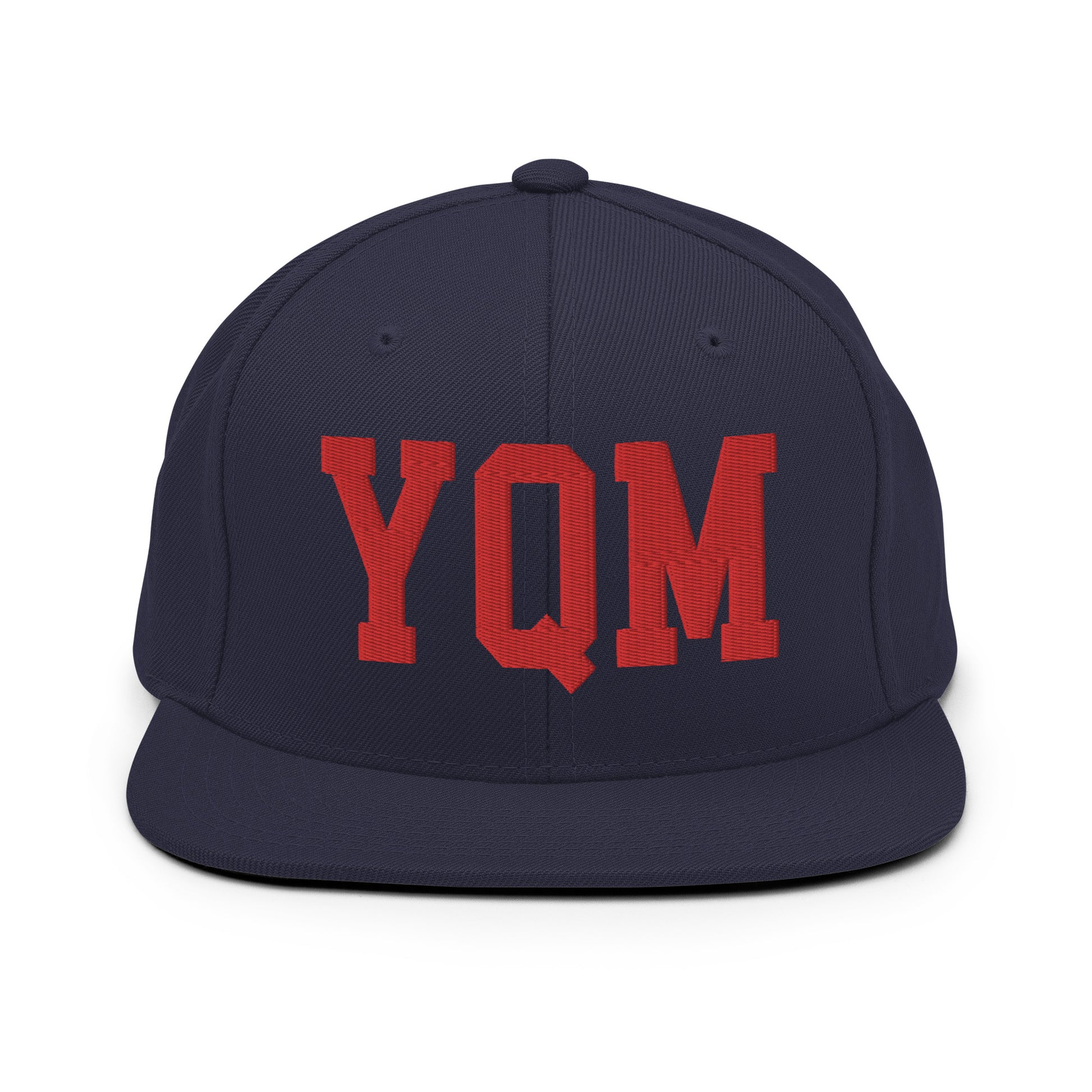 College-Style Classic Snapback Hat • Red • YQM Moncton • YHM Designs - Image 15