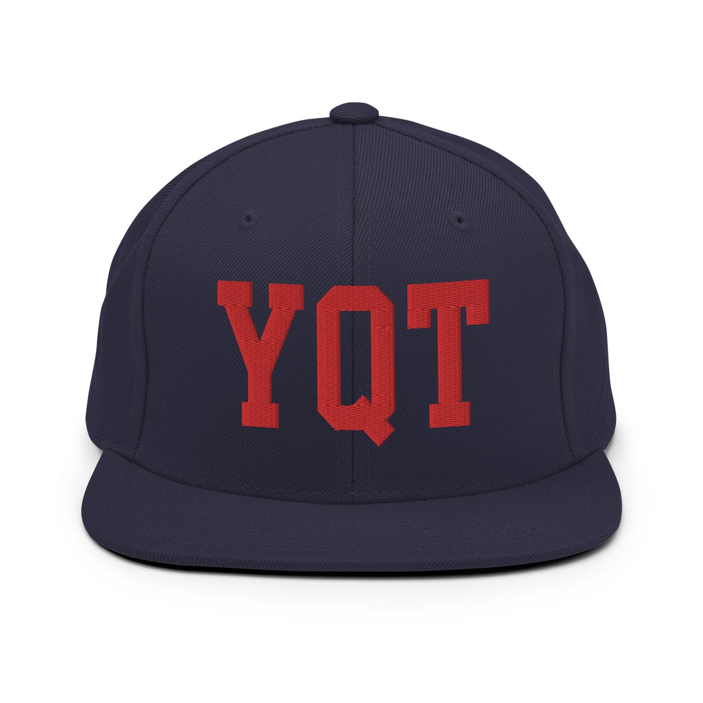 College-Style Classic Snapback Hat • Red • YQT Thunder Bay • YHM Designs - Image 15