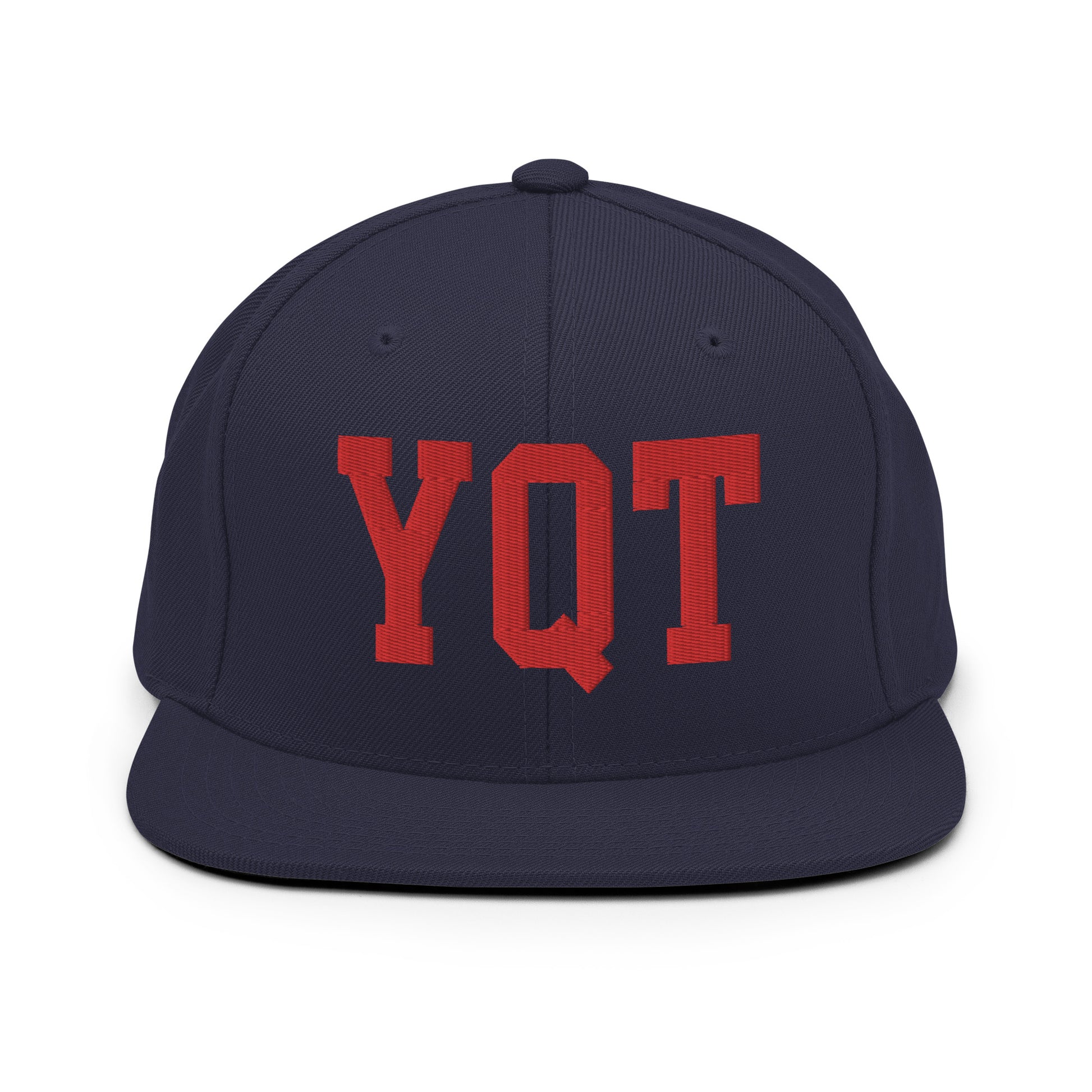 College-Style Classic Snapback Hat • Red • YQT Thunder Bay • YHM Designs - Image 15