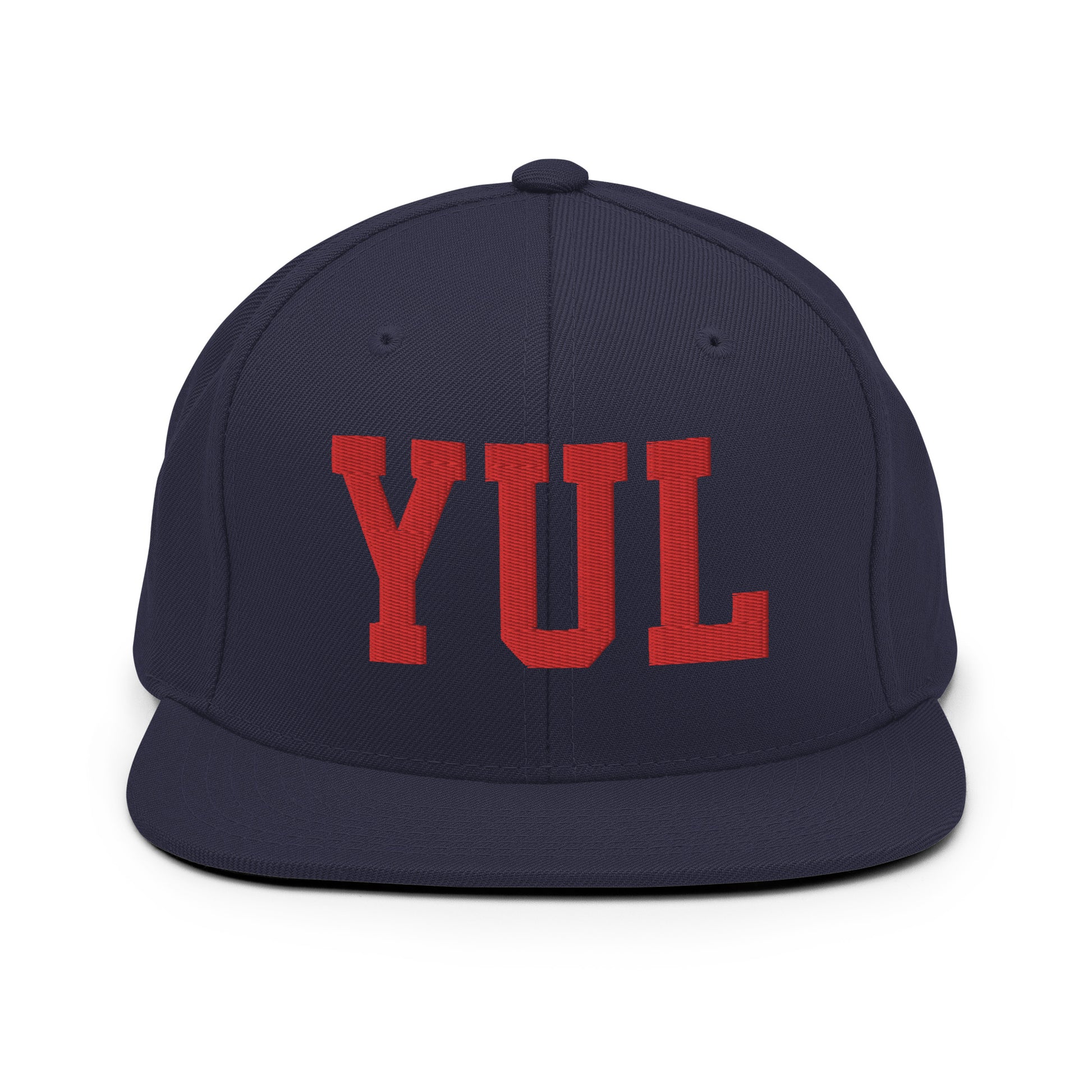 College-Style Classic Snapback Hat • Red • YUL Montreal • YHM Designs - Image 15
