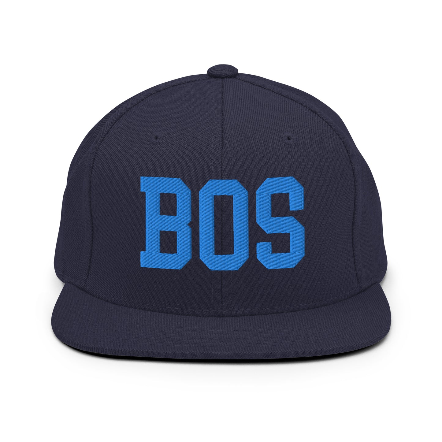 College-Style Classic Snapback Hat • Aqua Blue • BOS Boston • YHM Designs - Image 07