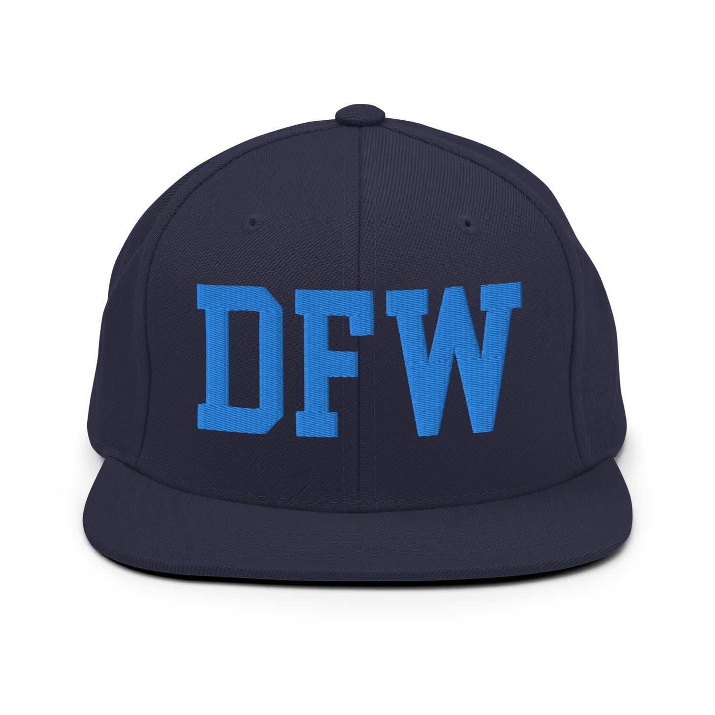 College-Style Classic Snapback Hat • Aqua Blue • DFW Dallas • YHM Designs - Image 07