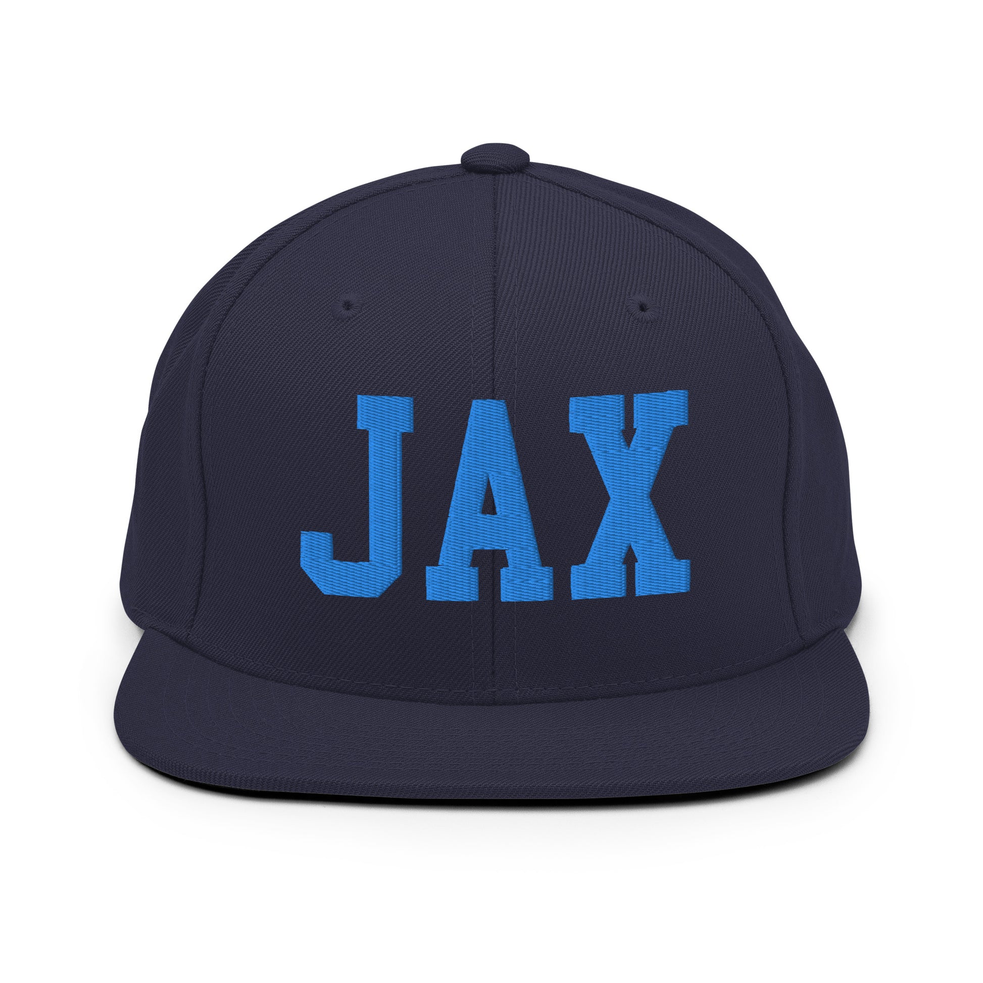 College-Style Classic Snapback Hat • Aqua Blue • JAX Jacksonville • YHM Designs - Image 07