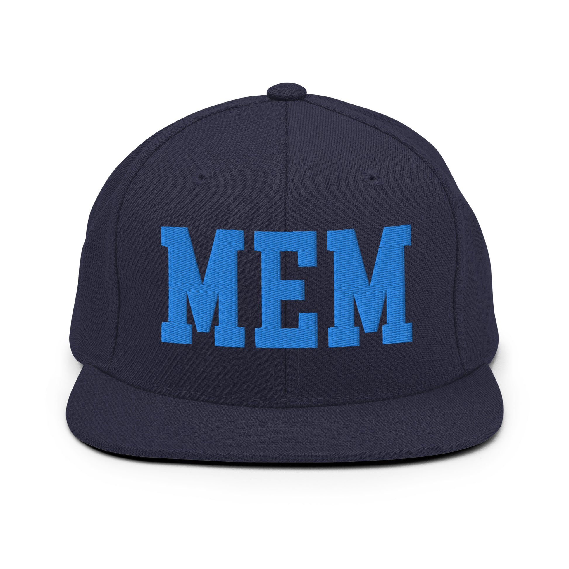 College-Style Classic Snapback Hat • Aqua Blue • MEM Memphis • YHM Designs - Image 07