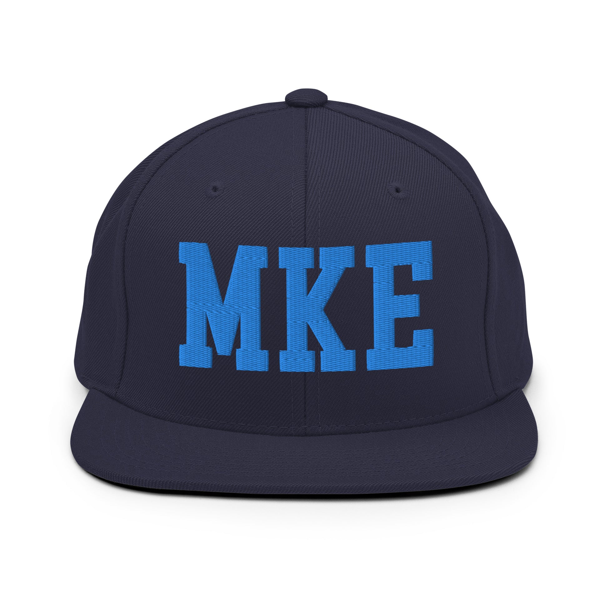 College-Style Classic Snapback Hat • Aqua Blue • MKE Milwaukee • YHM Designs - Image 07