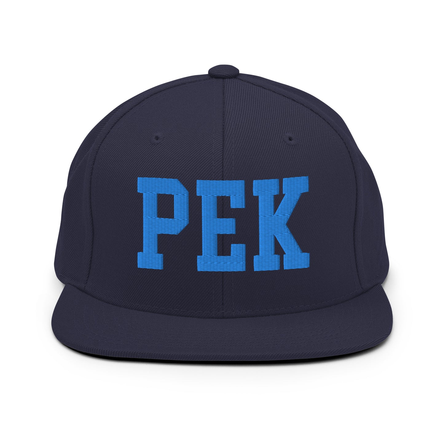 College-Style Classic Snapback Hat • Aqua Blue • PEK Beijing Souvenir • YHM Designs - Image 07