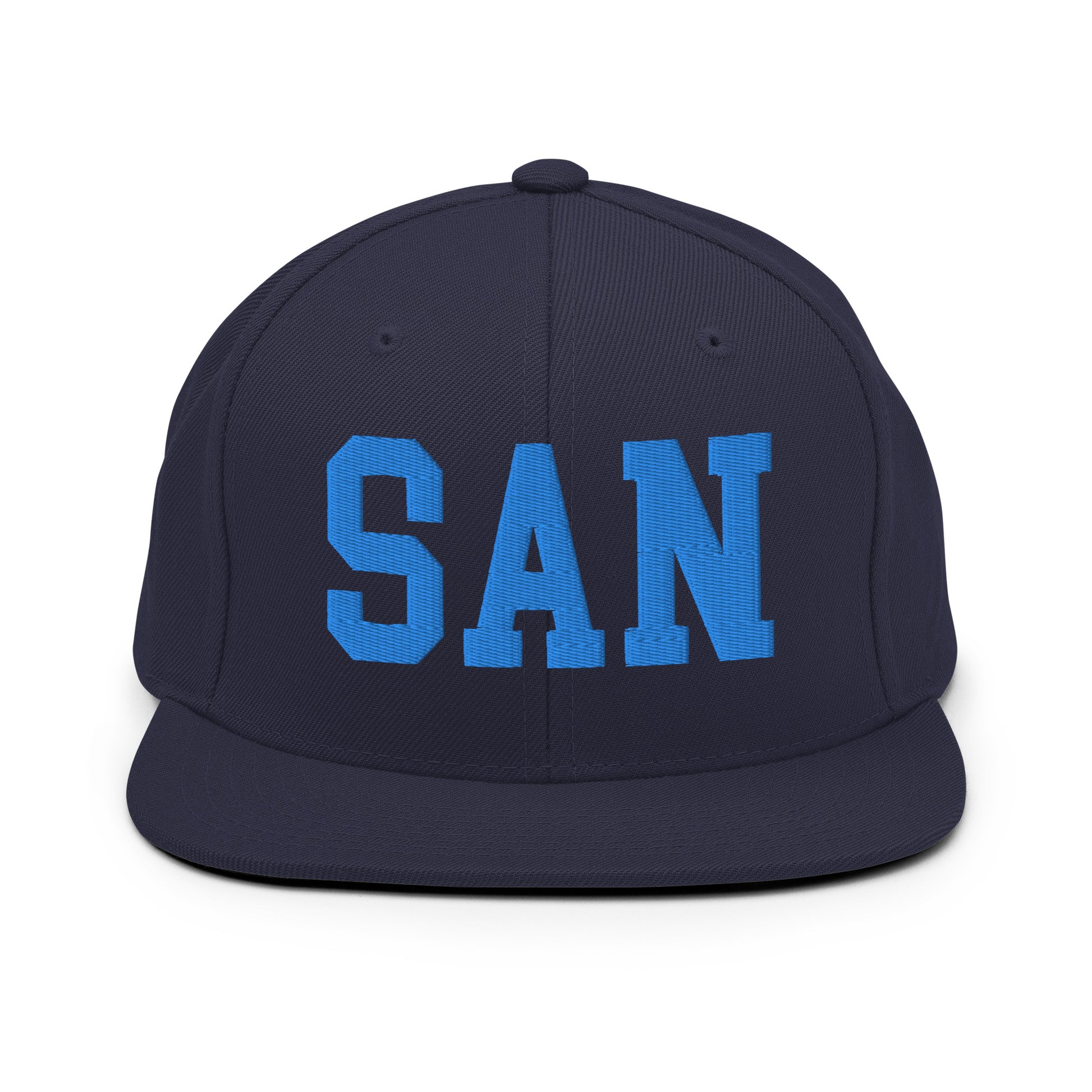 College-Style Classic Snapback Hat • Aqua Blue • SAN San Diego • YHM Designs - Image 07