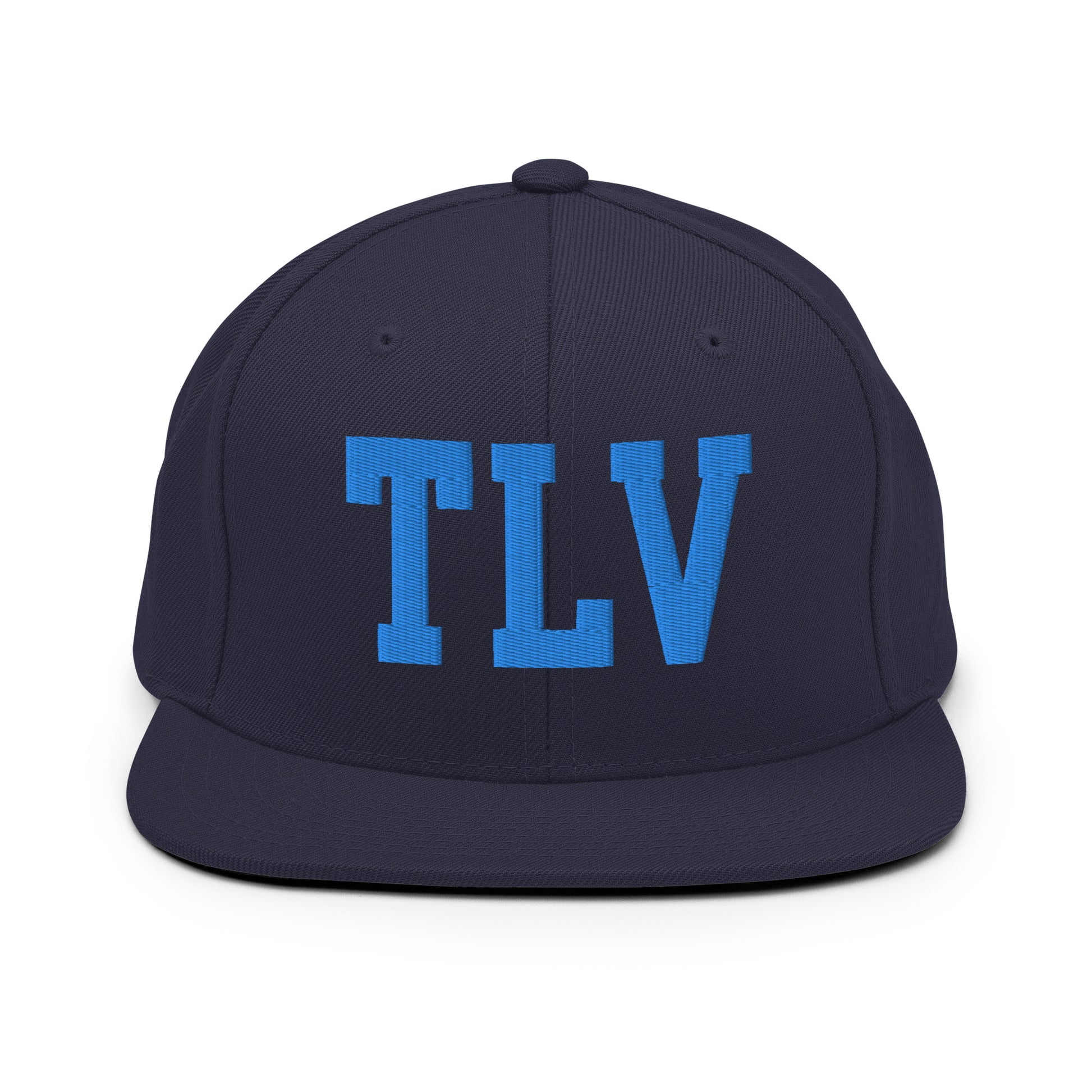 College-Style Classic Snapback Hat • Aqua Blue • TLV Tel Aviv • YHM Designs - Image 07
