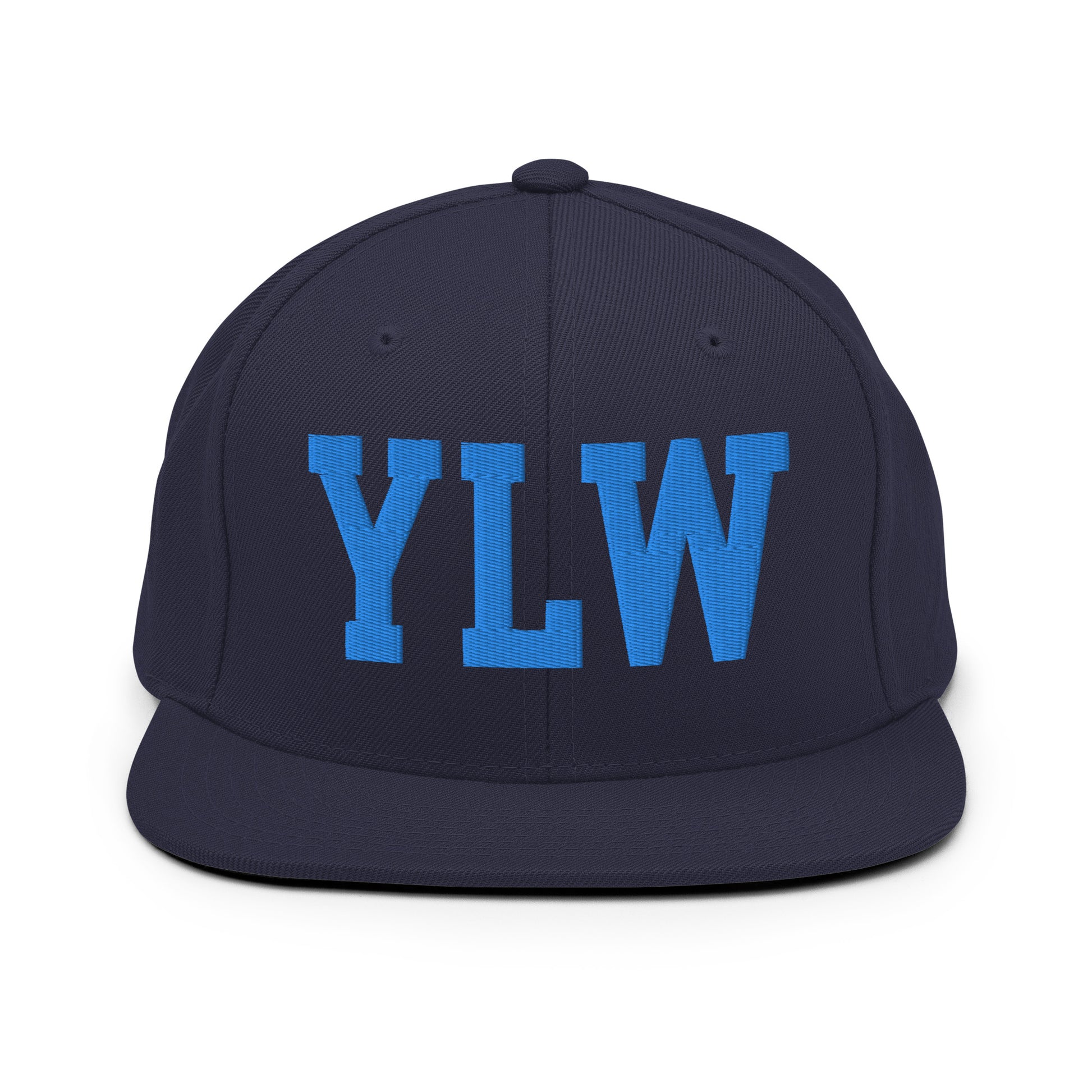 College-Style Classic Snapback Hat • Aqua Blue • YLW Kelowna • YHM Designs - Image 07