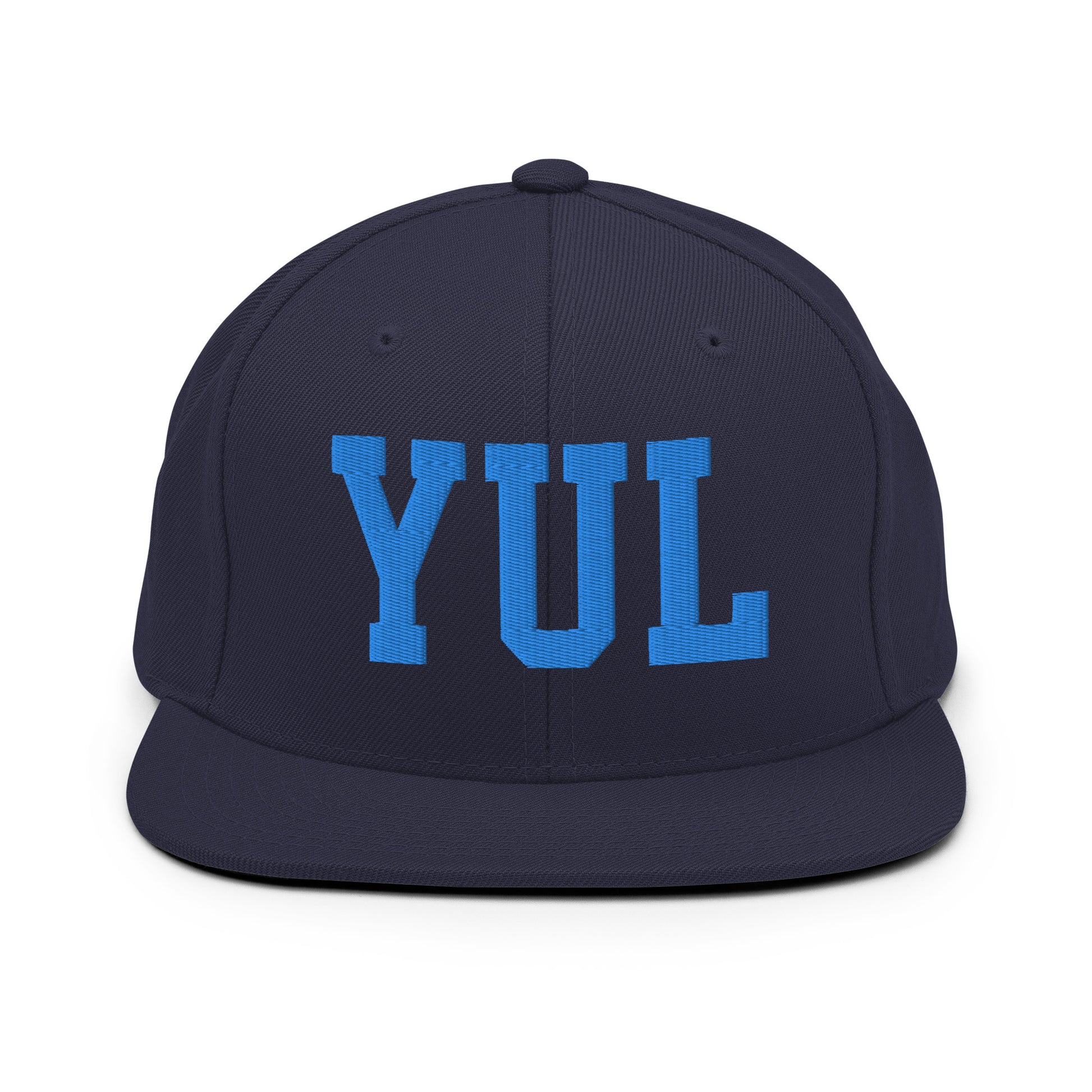 College-Style Classic Snapback Hat • Aqua Blue • YUL Montreal • YHM Designs - Image 07