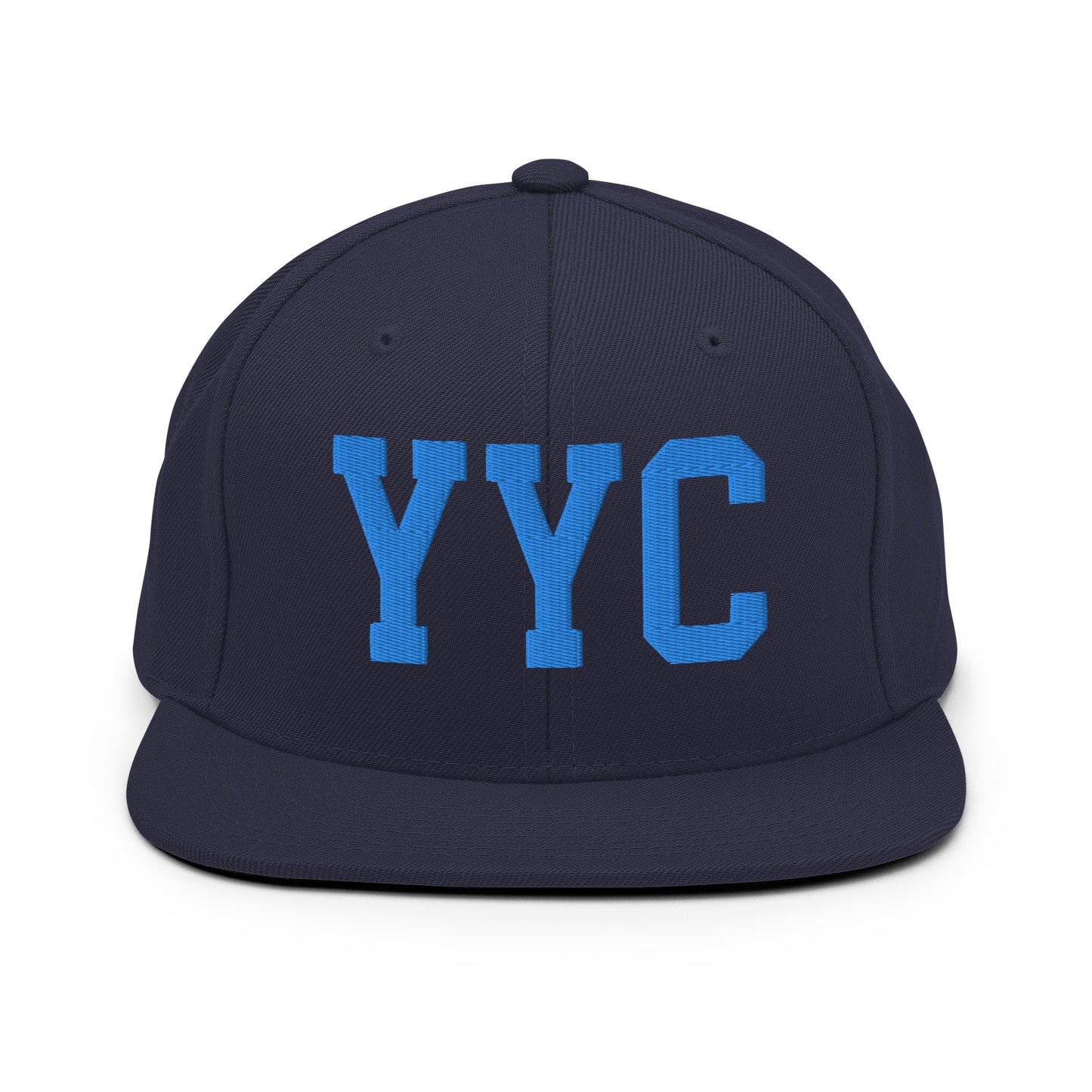 College-Style Classic Snapback Hat • Aqua Blue • YYC Calgary • YHM Designs - Image 07