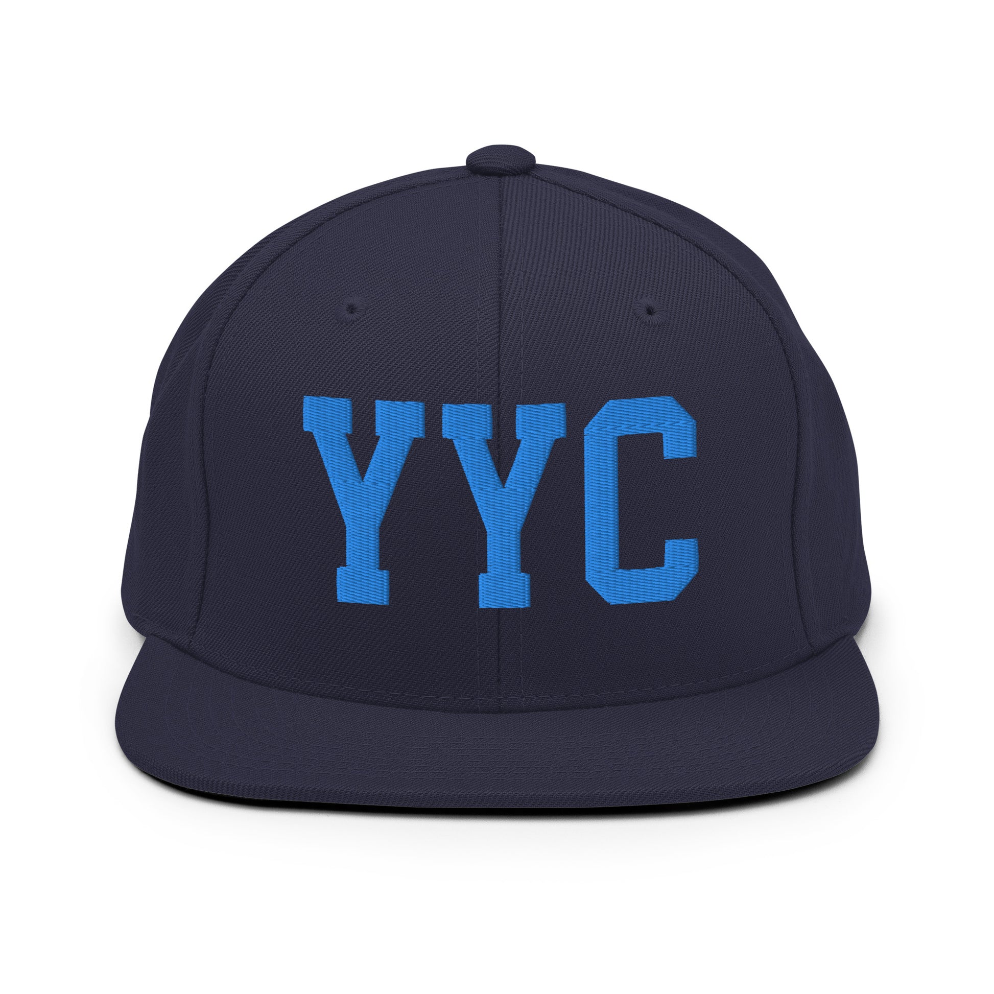 College-Style Classic Snapback Hat • Aqua Blue • YYC Calgary • YHM Designs - Image 07