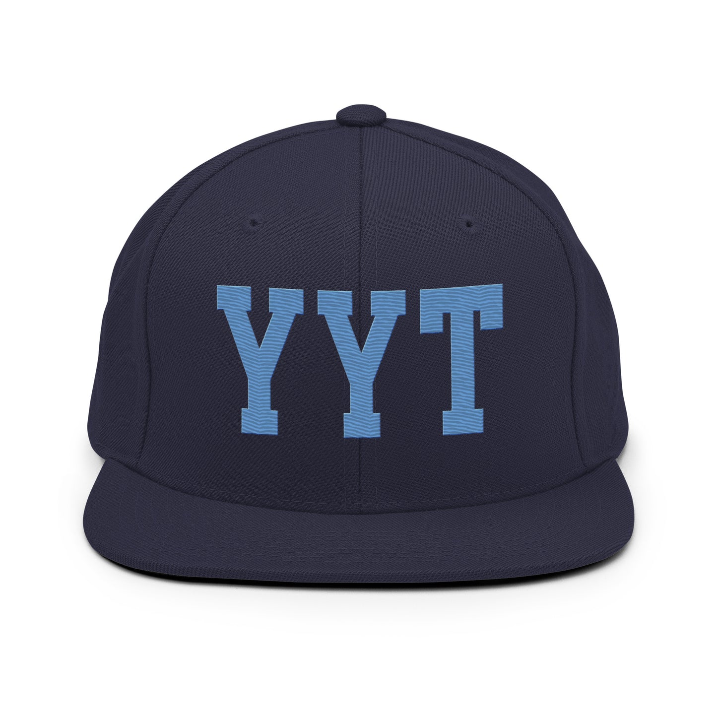 College-Style Classic Snapback Hat • Aqua Blue • YYT St. John's • YHM Designs - Image 07