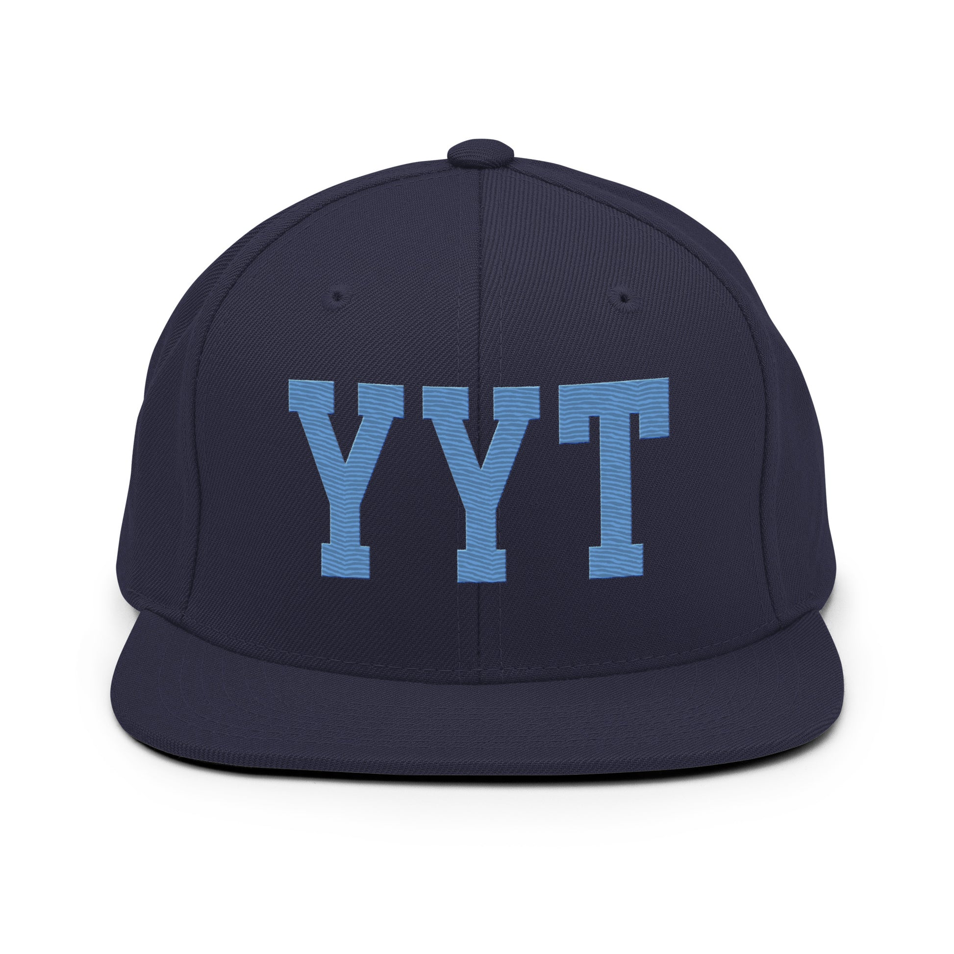 College-Style Classic Snapback Hat • Aqua Blue • YYT St. John's • YHM Designs - Image 07