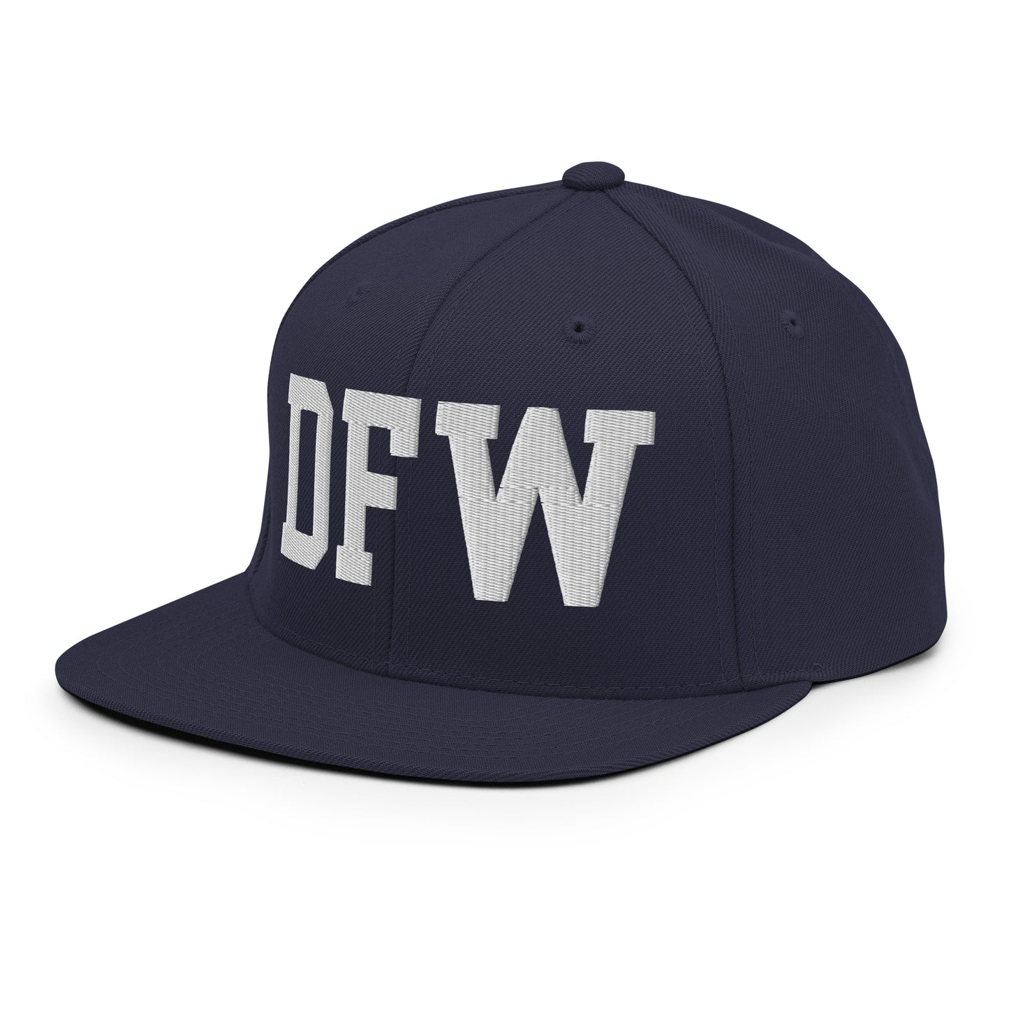 College-Style Classic Snapback Hat • White • DFW Dallas Souvenir • YHM Designs - Image 17