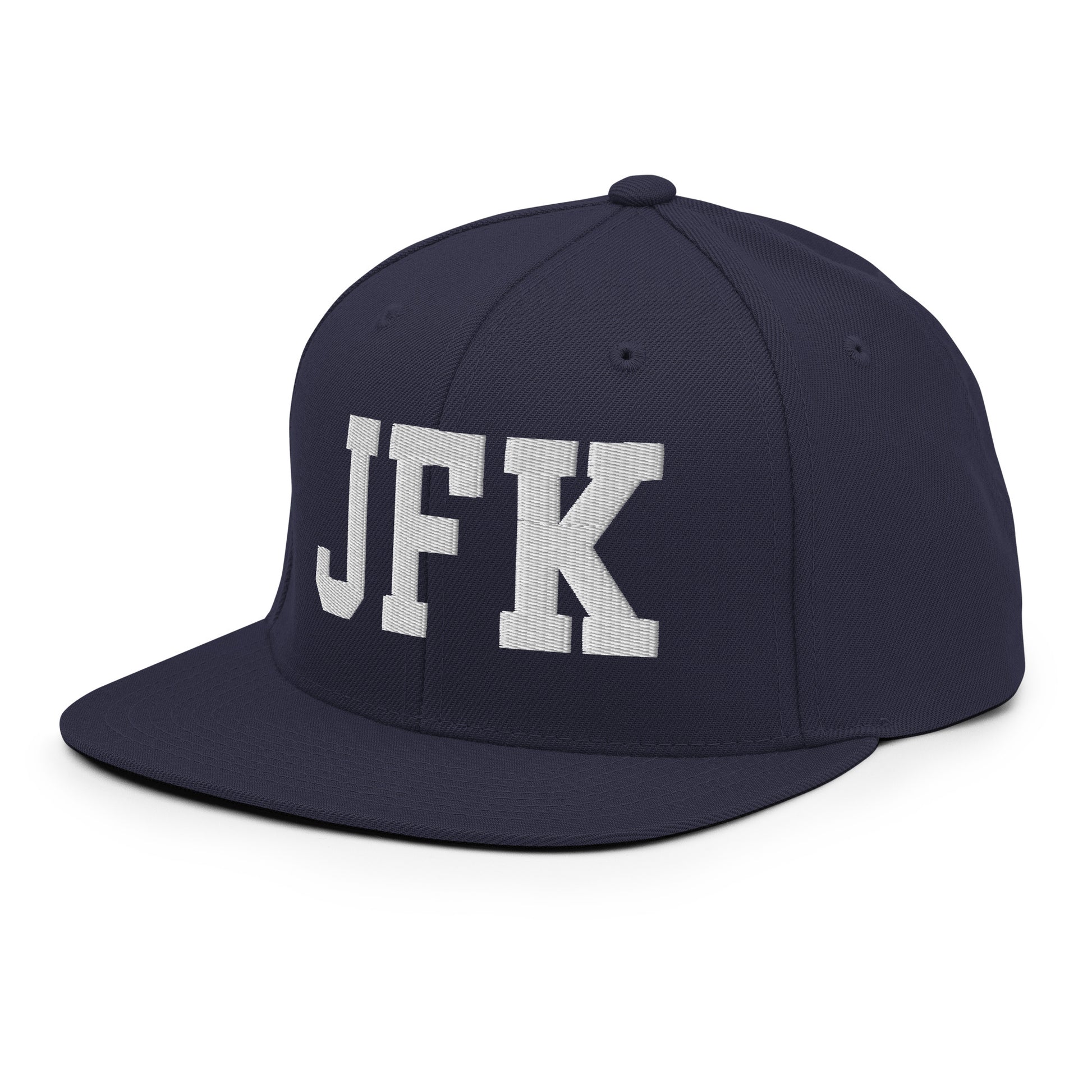 College-Style Classic Snapback Hat • White • JFK New York City Souvenir • YHM Designs - Image 17