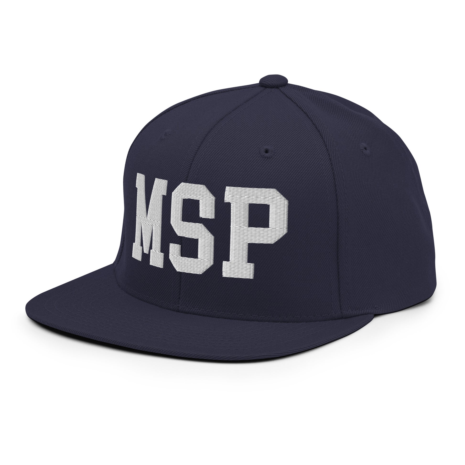 College-Style Classic Snapback Hat • White • MSP Minneapolis • YHM Designs - Image 17