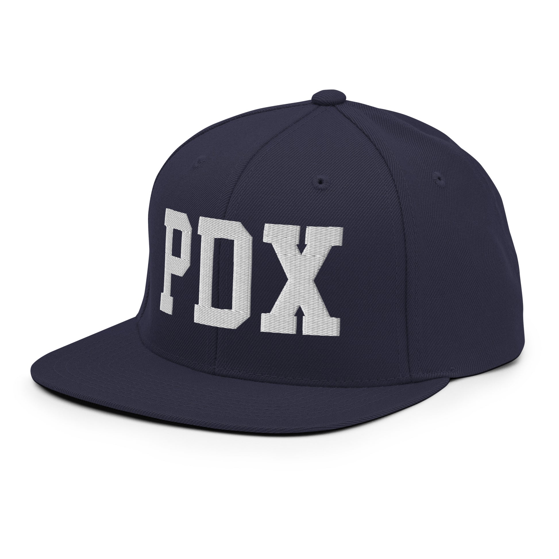 College-Style Classic Snapback Hat • White • PDX Portland • YHM Designs - Image 17