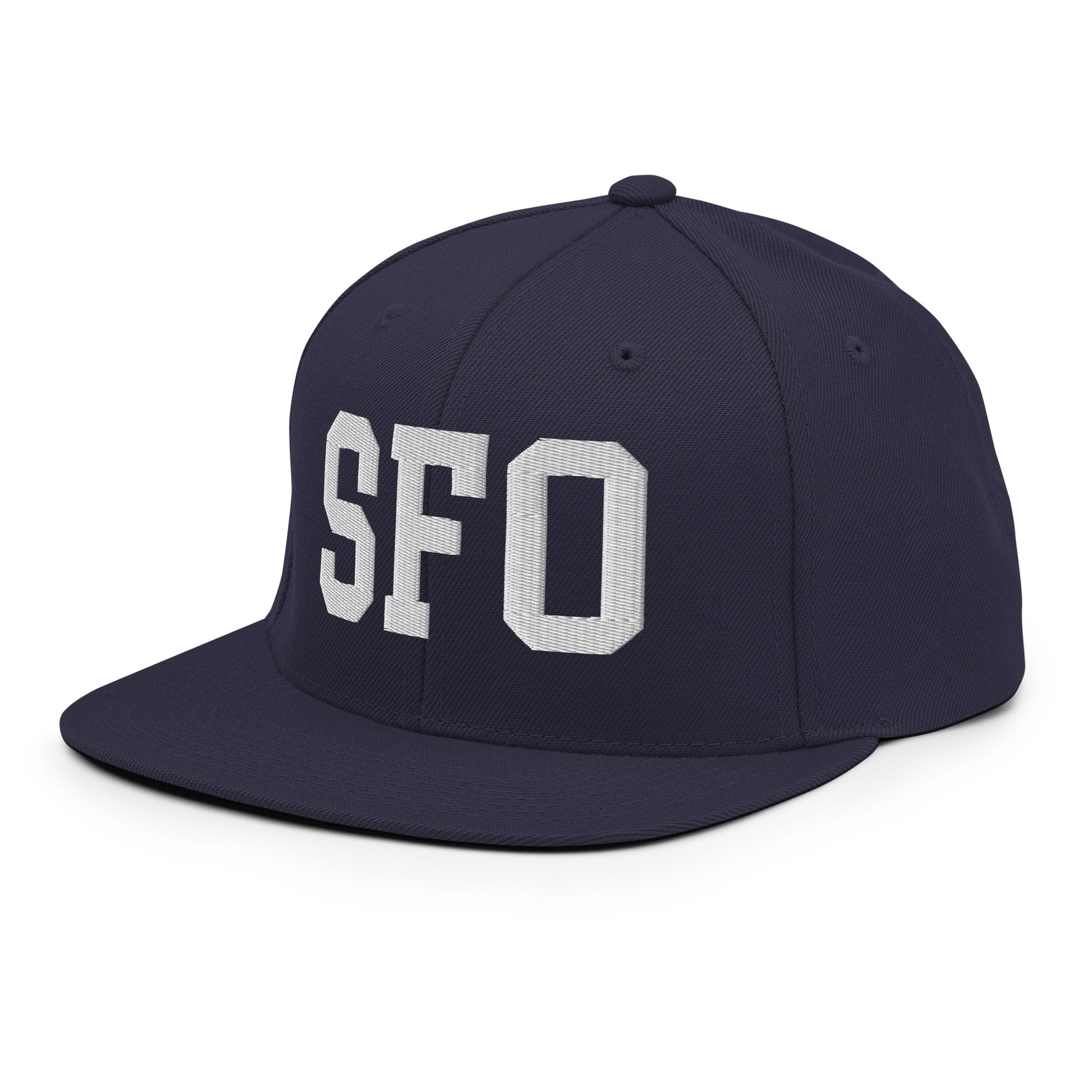 College-Style Classic Snapback Hat • White • SFO San Francisco • YHM Designs - Image 17