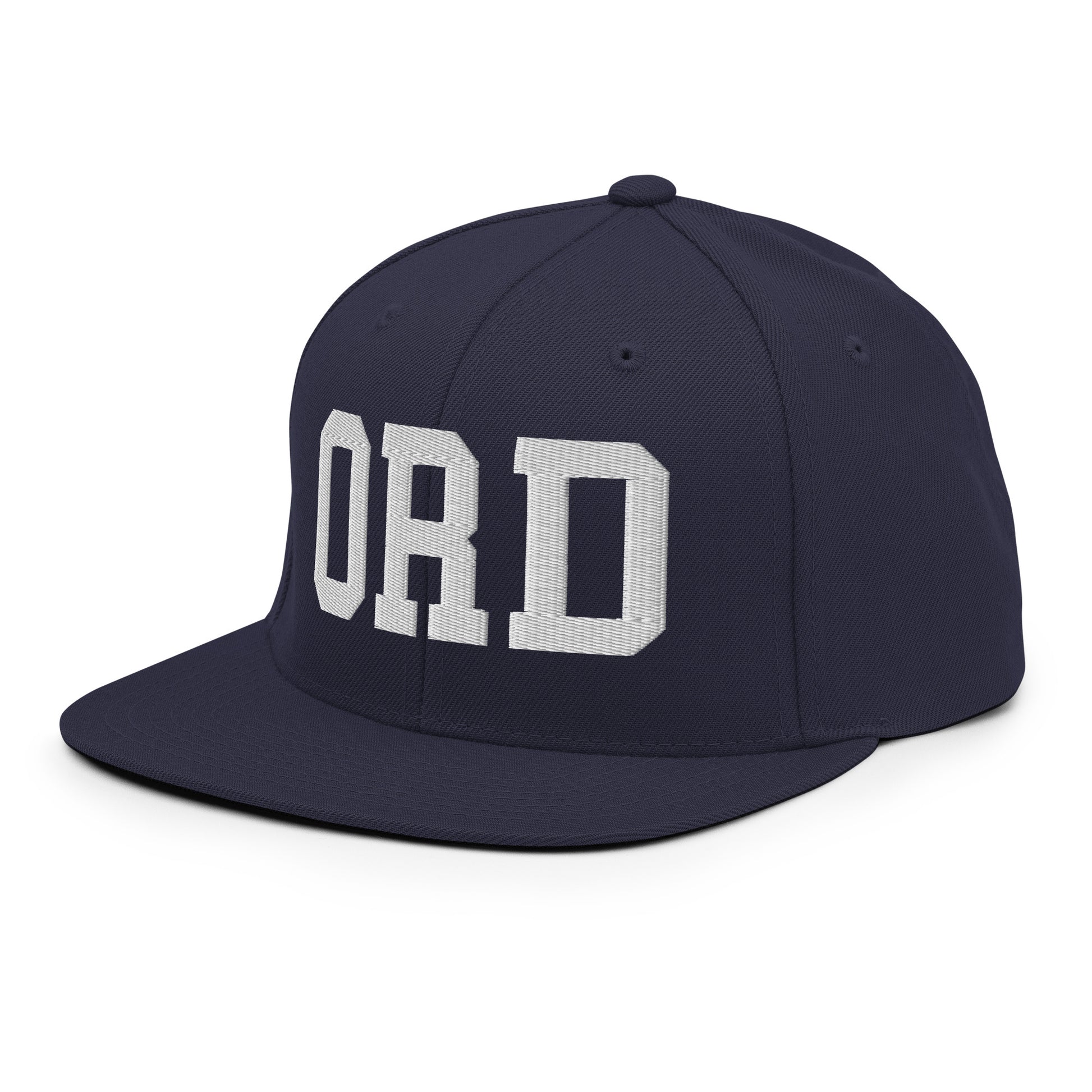 College-Style Classic Snapback Hat • White • ORD Chicago Souvenir • YHM Designs - Image 17