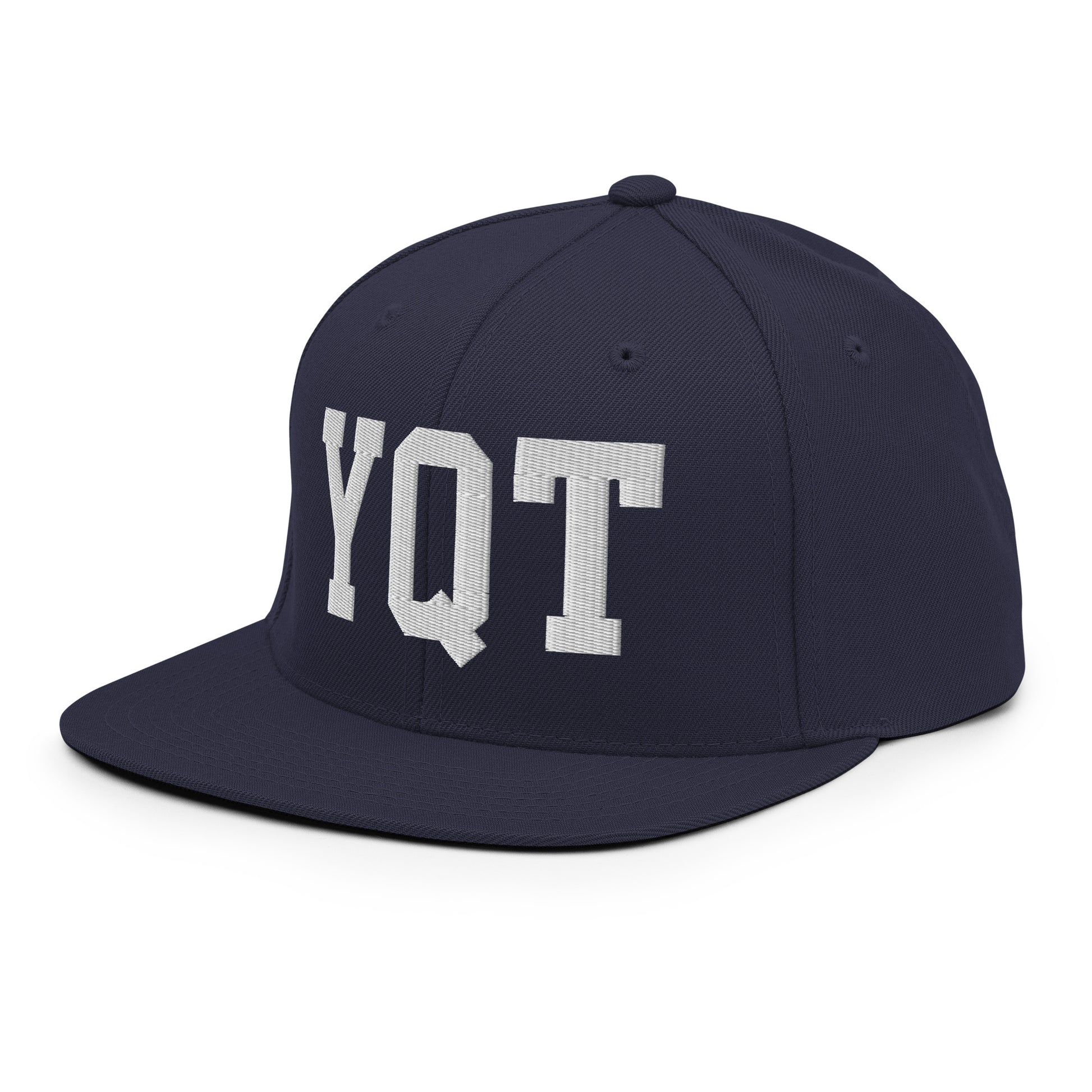 College-Style Classic Snapback Hat • White • YQT Thunder Bay Souvenir • YHM Designs - Image 17