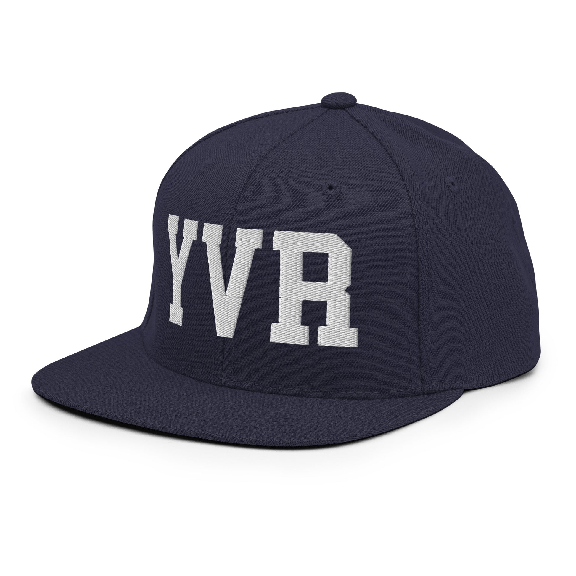 College-Style Classic Snapback Hat • White • YVR Vancouver Souvenir • YHM Designs - Image 17