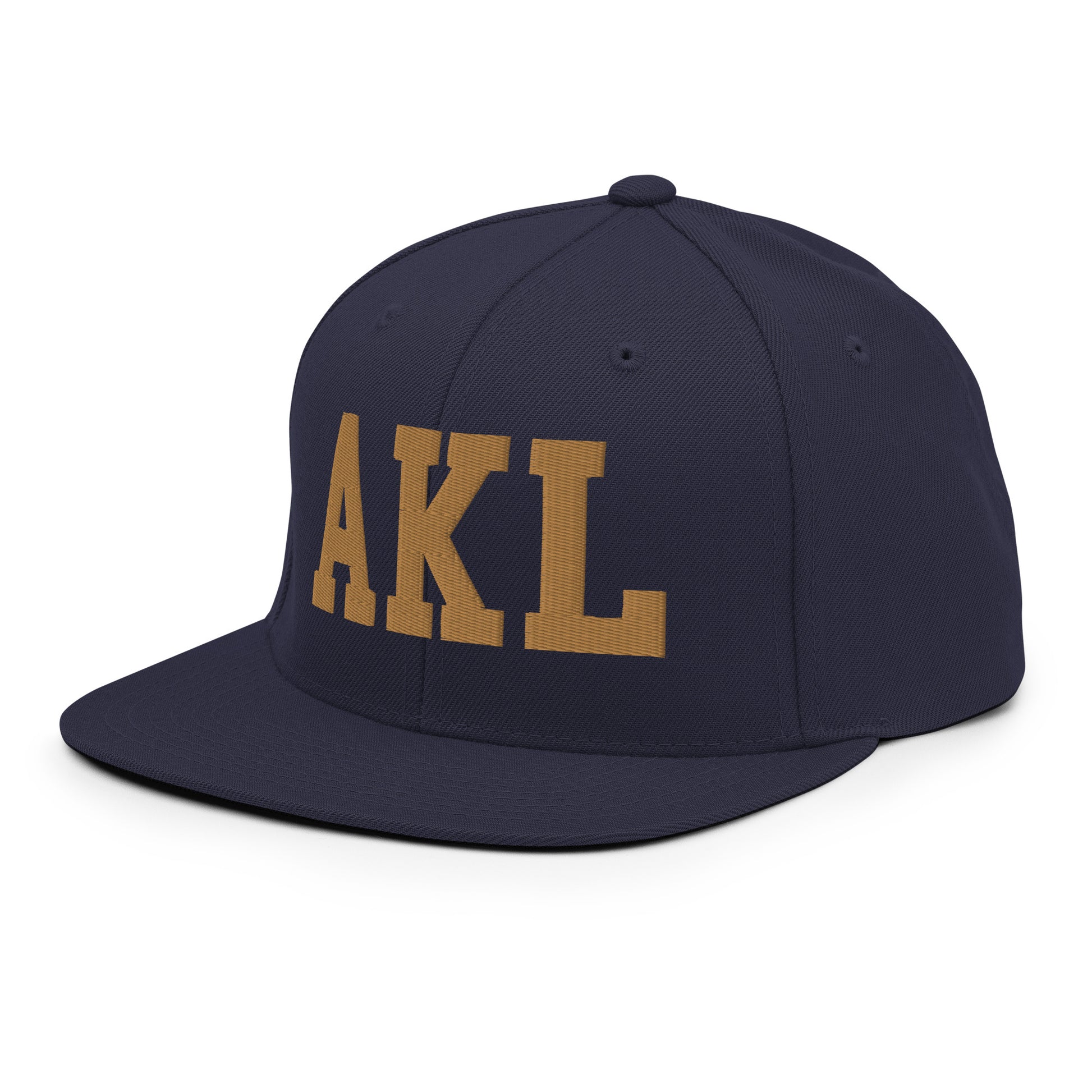 College-Style Classic Snapback Hat • Old Gold • AKL Auckland Souvenir • YHM Designs - Image 16