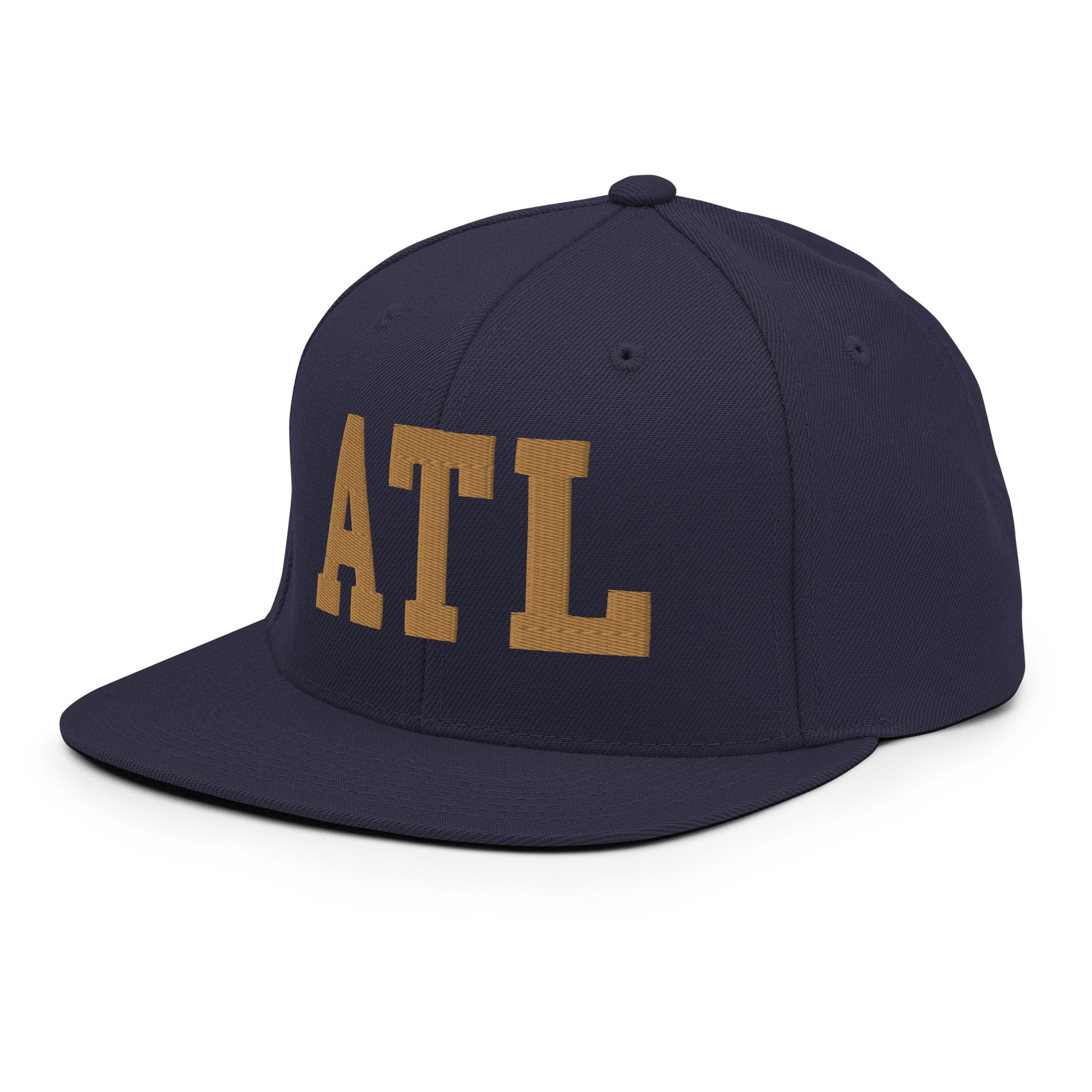 College-Style Classic Snapback Hat • Old Gold • ATL Atlanta Souvenir • YHM Designs - Image 16