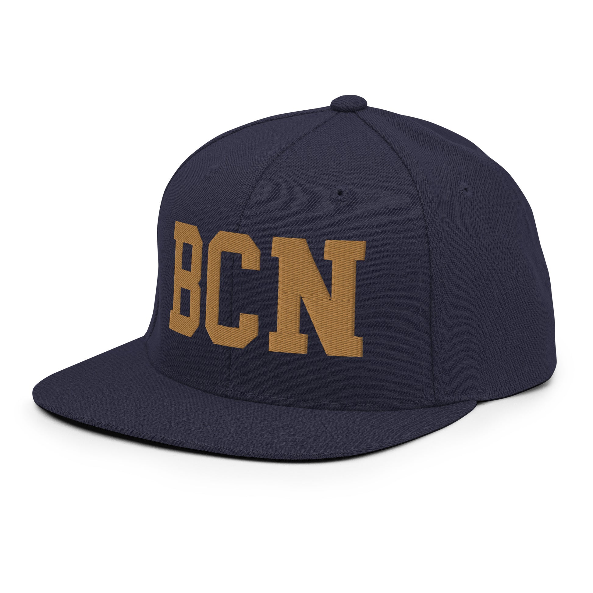 College-Style Classic Snapback Hat • Old Gold • BCN Barcelona Souvenir • YHM Designs - Image 16