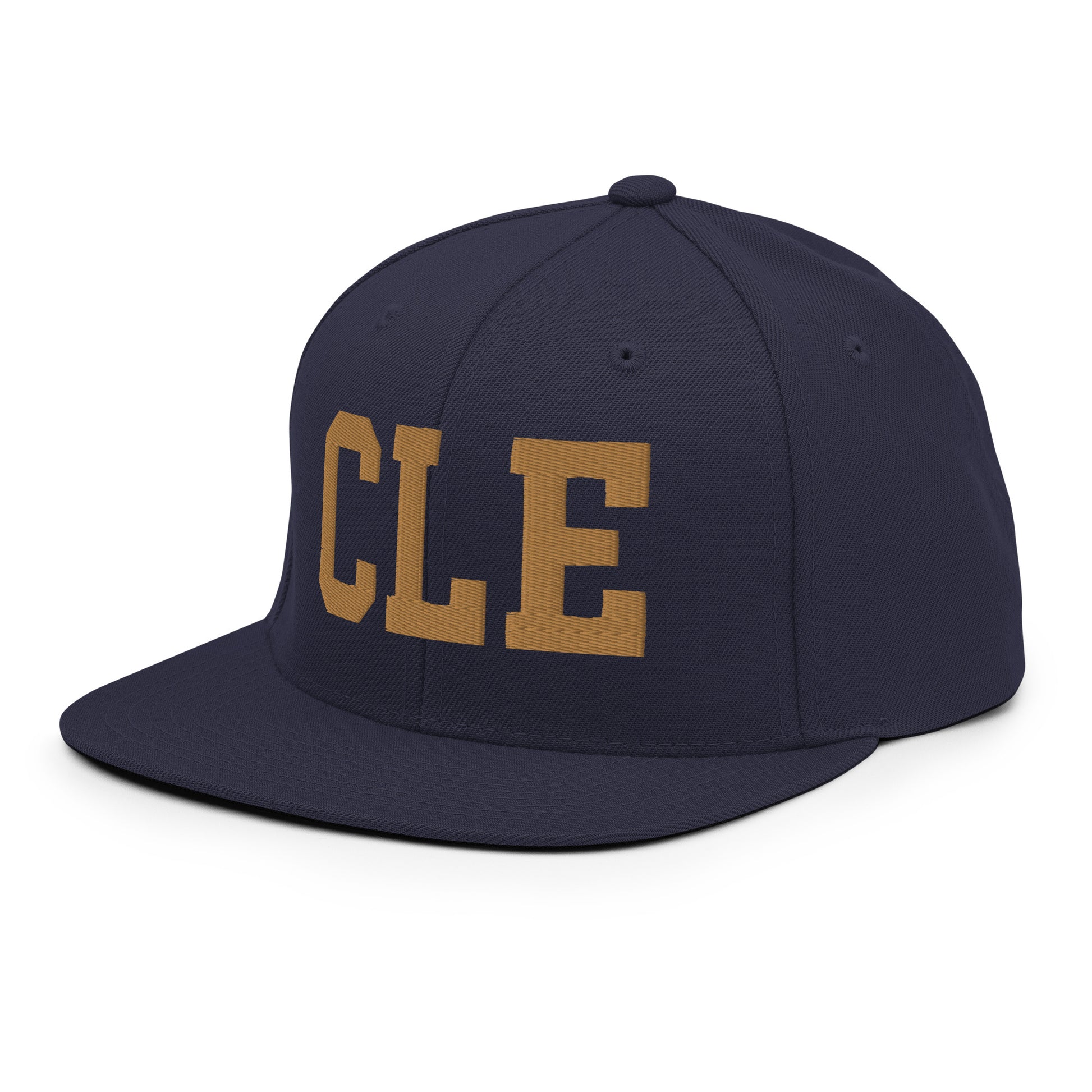College-Style Classic Snapback Hat • Old Gold • CLE Cleveland • YHM Designs - Image 16